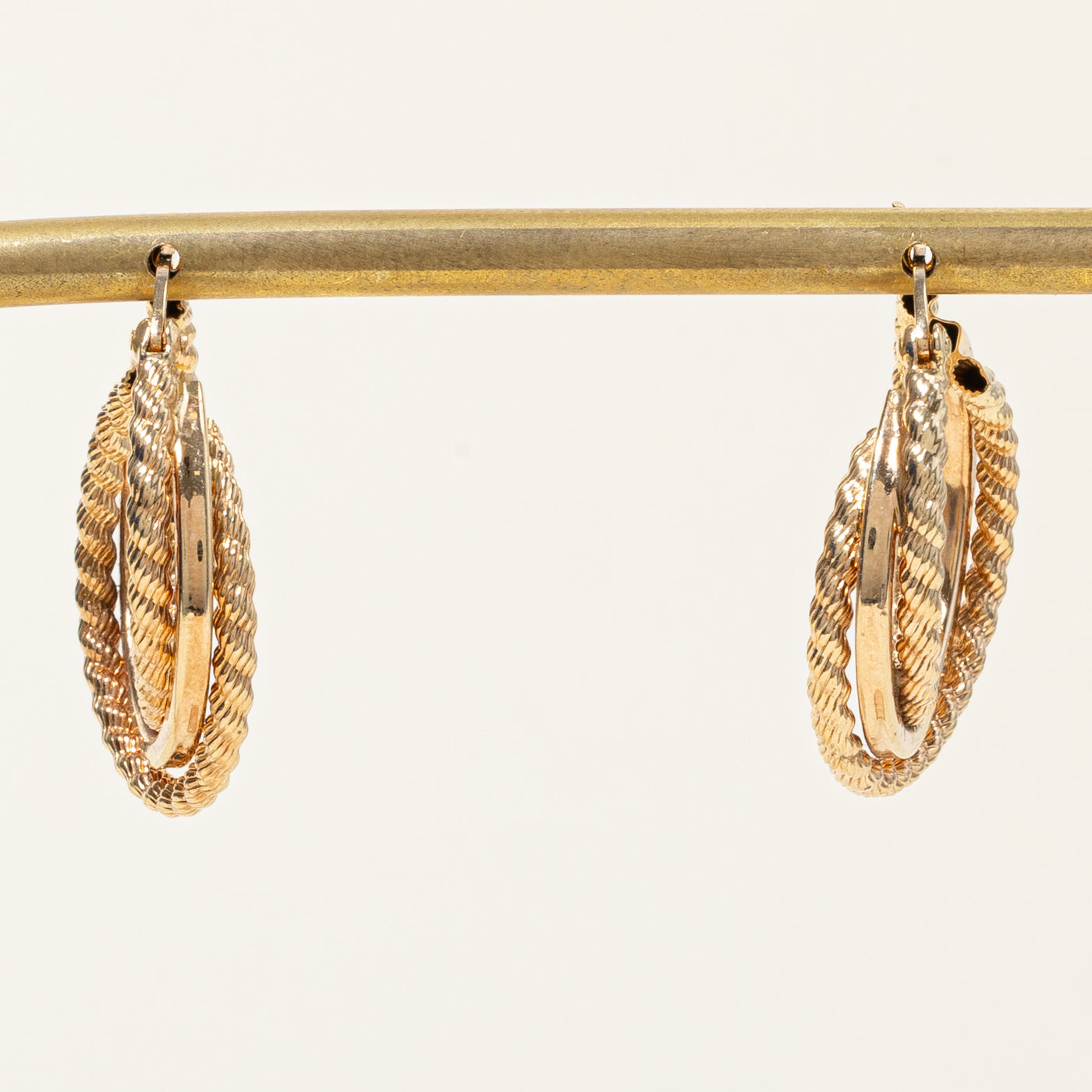 14k Yellow Gold Hoop Earrings