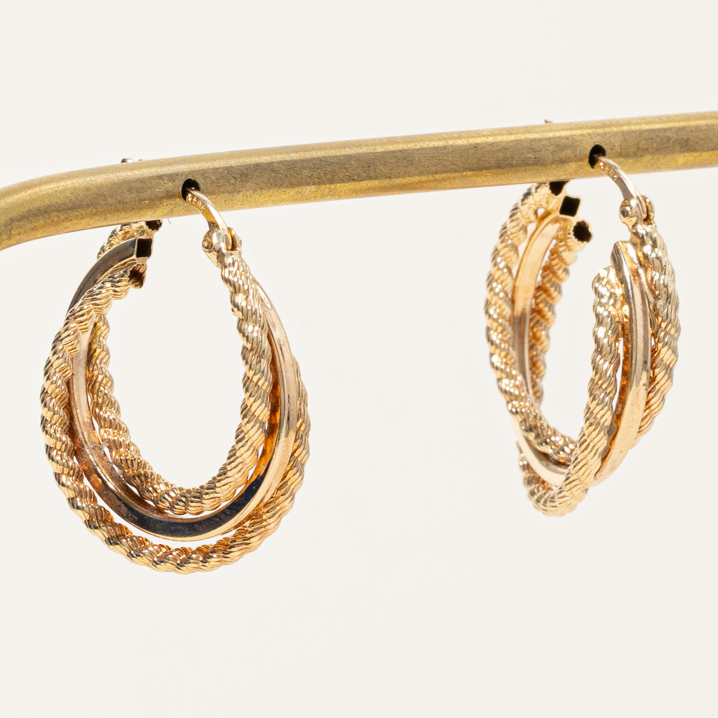 14k Yellow Gold Hoop Earrings