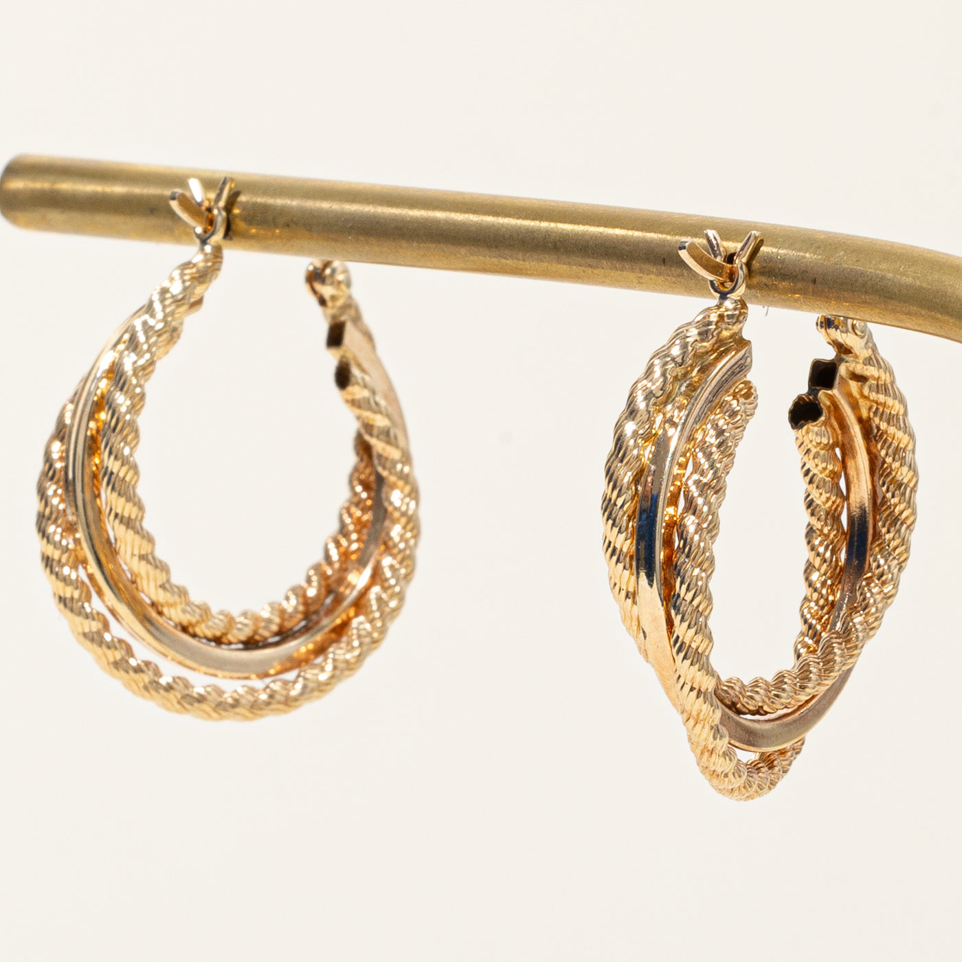 14k Yellow Gold Hoop Earrings
