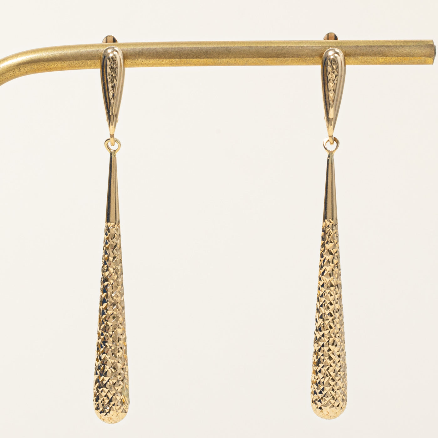 Boucles d'oreilles pendantes en or jaune 14 carats