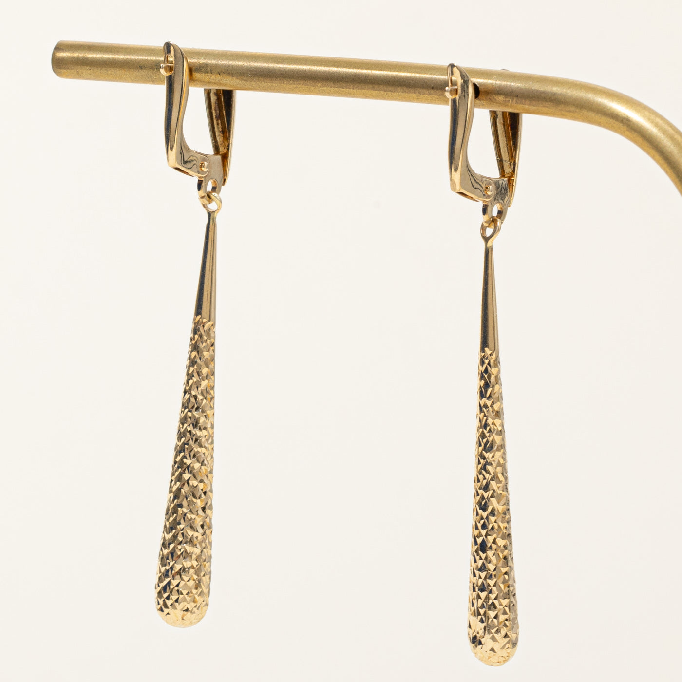Boucles d'oreilles pendantes en or jaune 14 carats