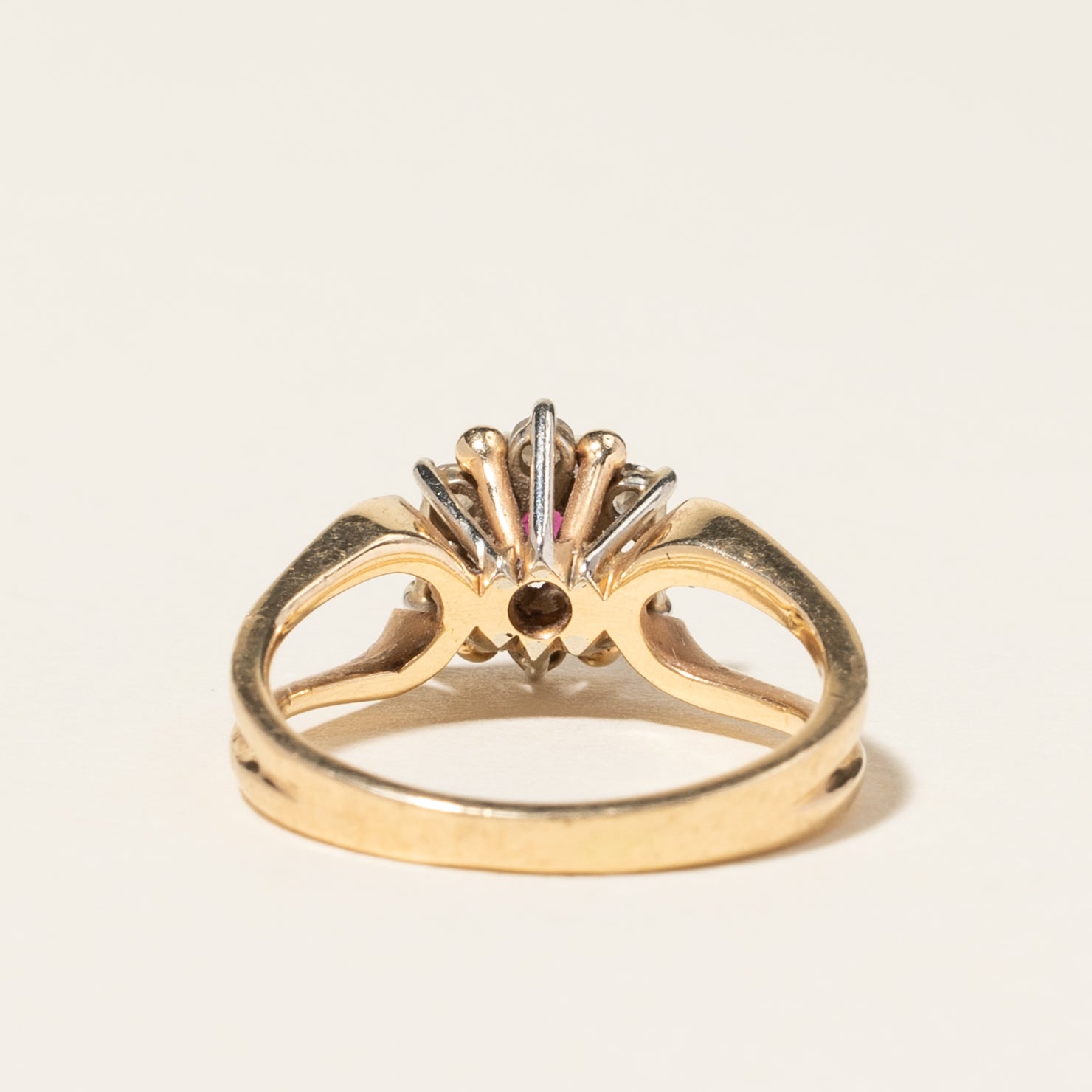 14K Yellow Gold Ruby & Diamond Ring | 0.40ctw, 0.18ctw | SZ 4