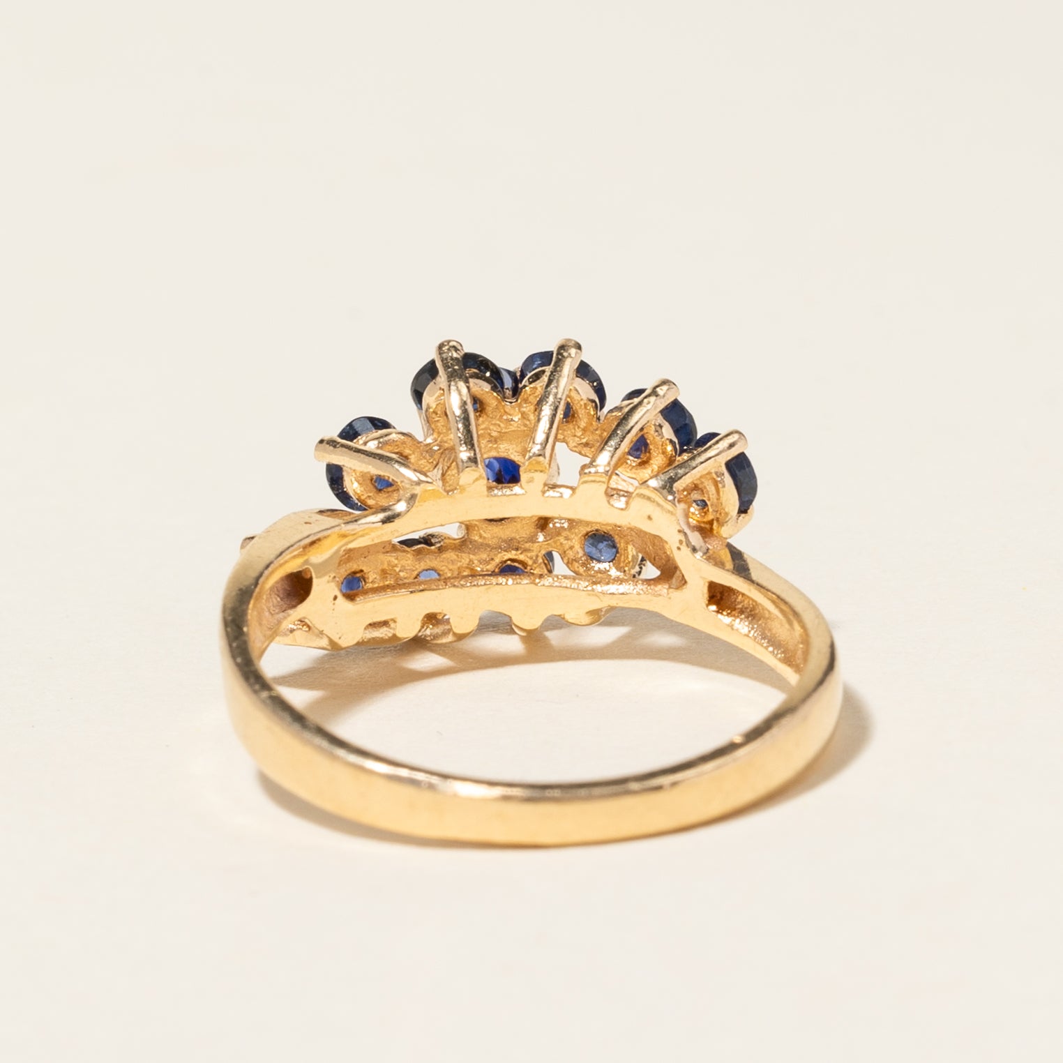 14K Yellow Gold Blue Sapphire Ring | 1.57ctw | SZ 6