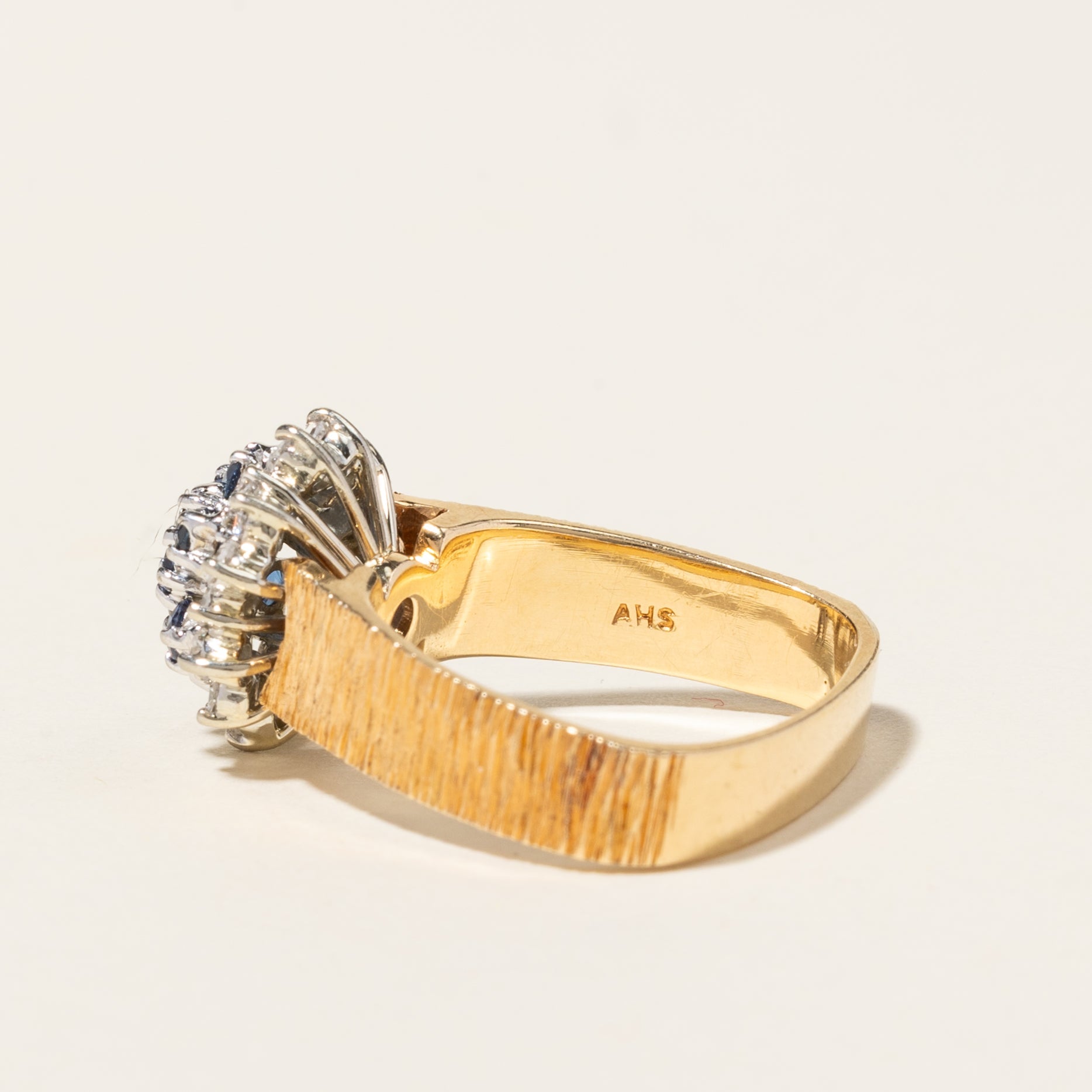 14K Yellow Gold Blue Sapphire & Diamond Ring | 0.52ctw, 0.54ctw | SZ 5.5 |