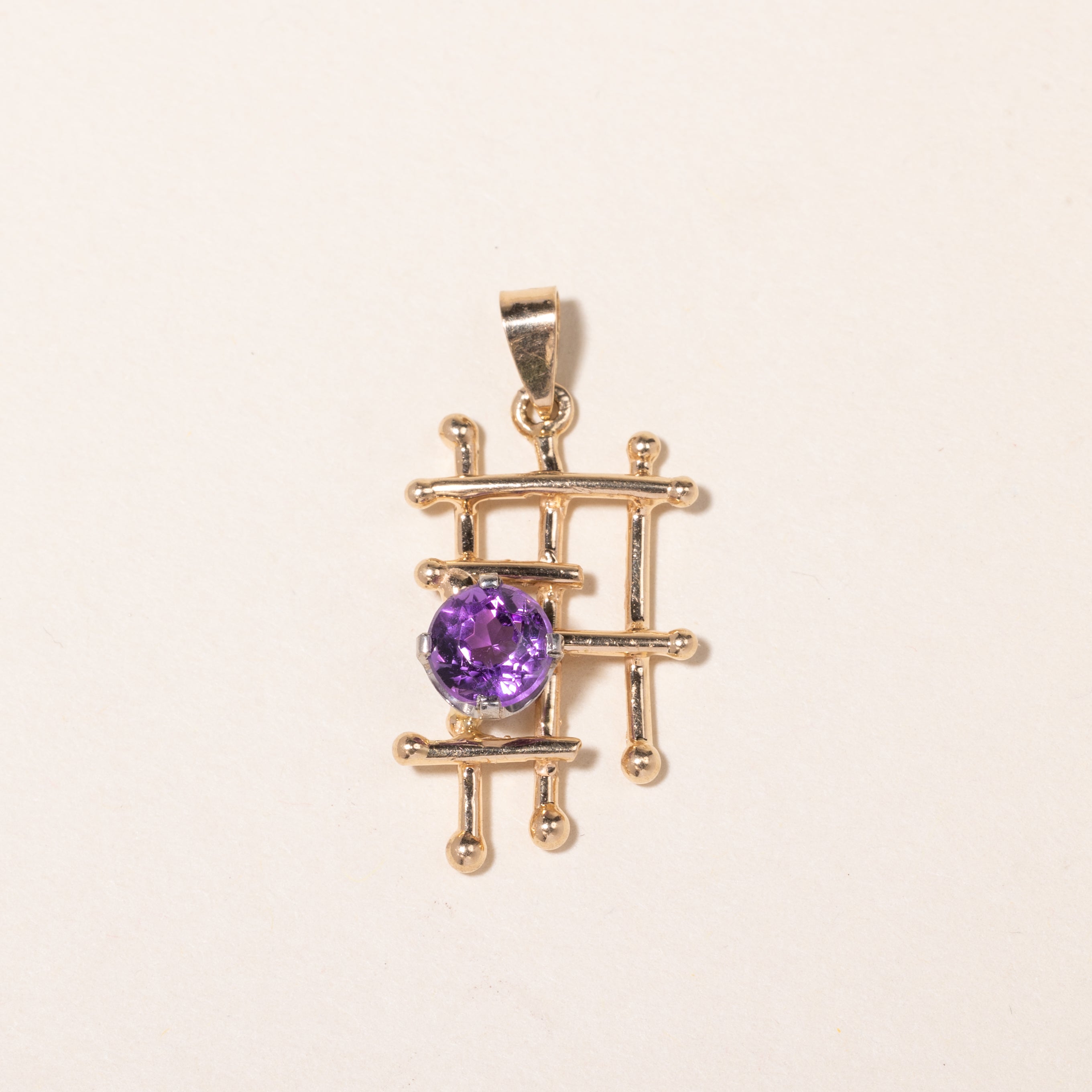 14K Yellow Gold Amethyst Pendant | 0.76ct |