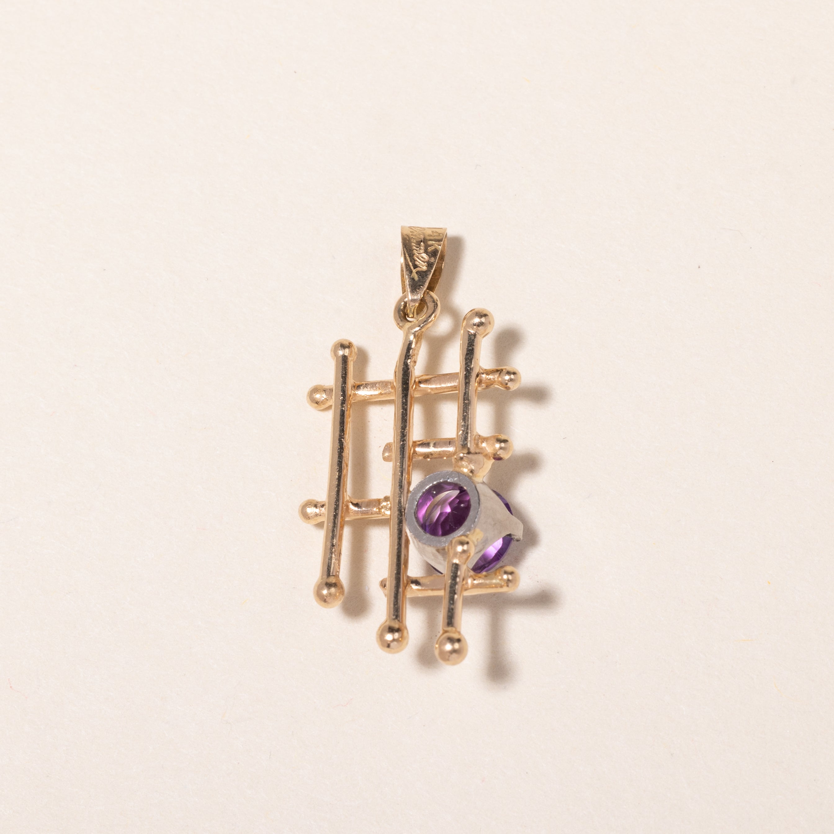 14K Yellow Gold Amethyst Pendant | 0.76ct |
