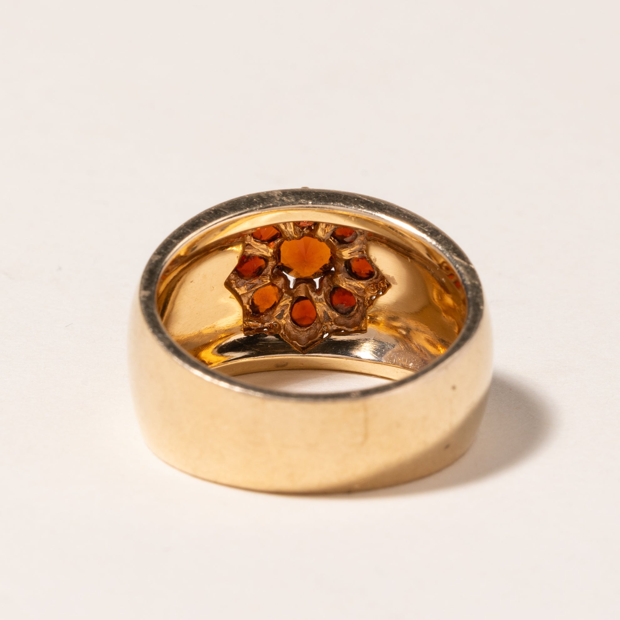 14K Yellow Gold Garnet Band | 1.02ctw | SZ 8.75 |