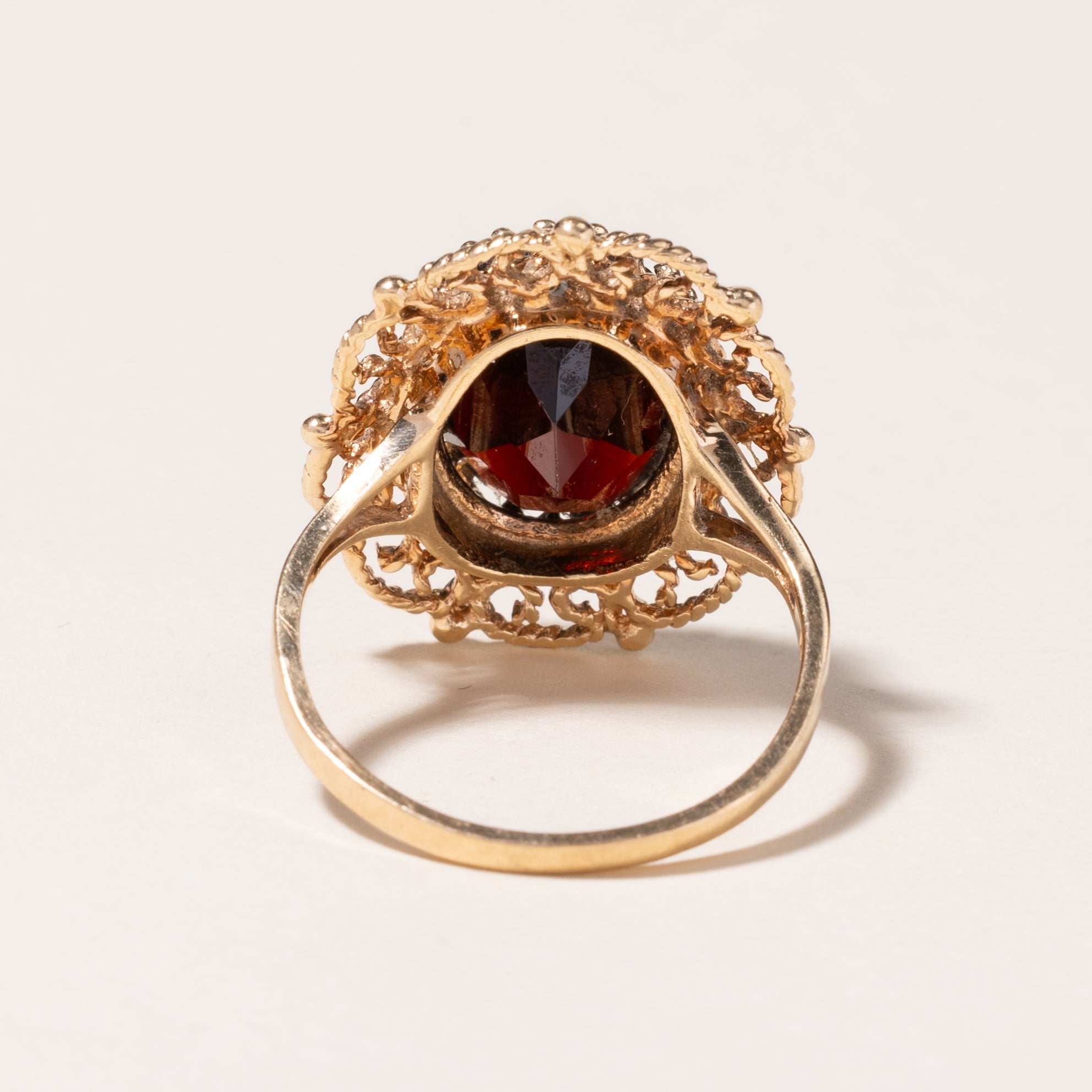 10K Yellow Gold Garnet Ring | 7.01ct | SZ 7.75 |