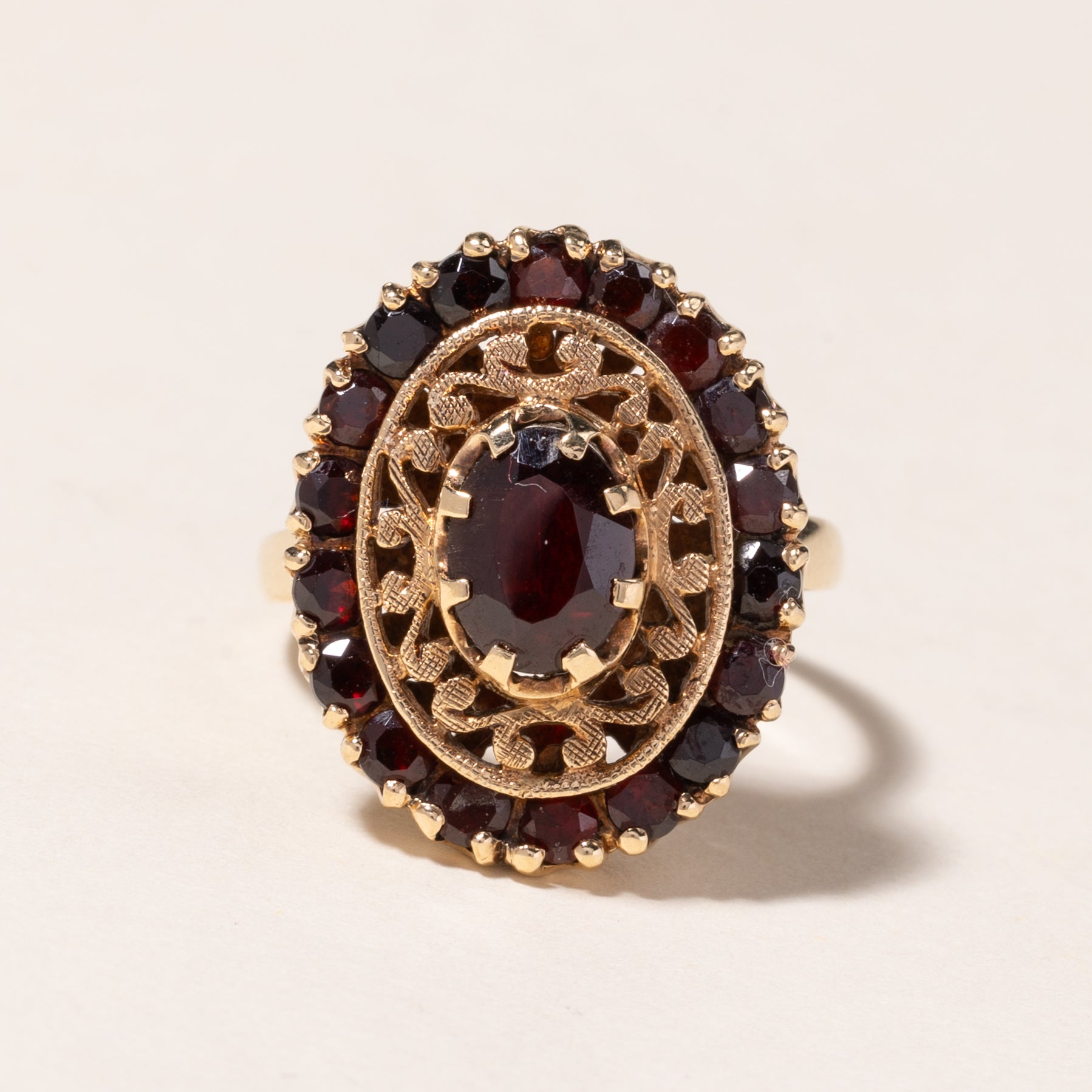 10K Yellow Gold Garnet Ring | 1.62ctw | SZ 6.75