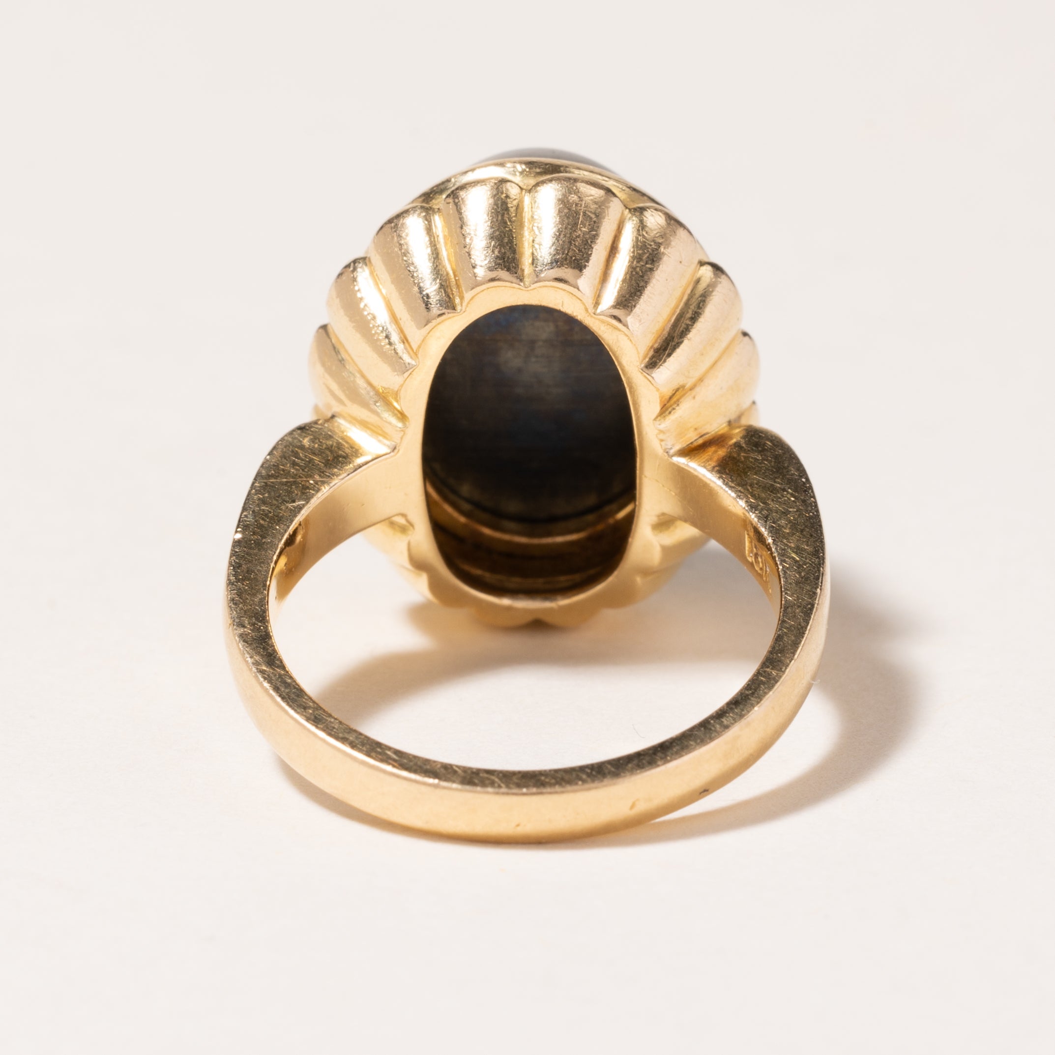 18K Yellow Gold Hematite Cocktail Ring | 20.67ct | SZ 6.25 |