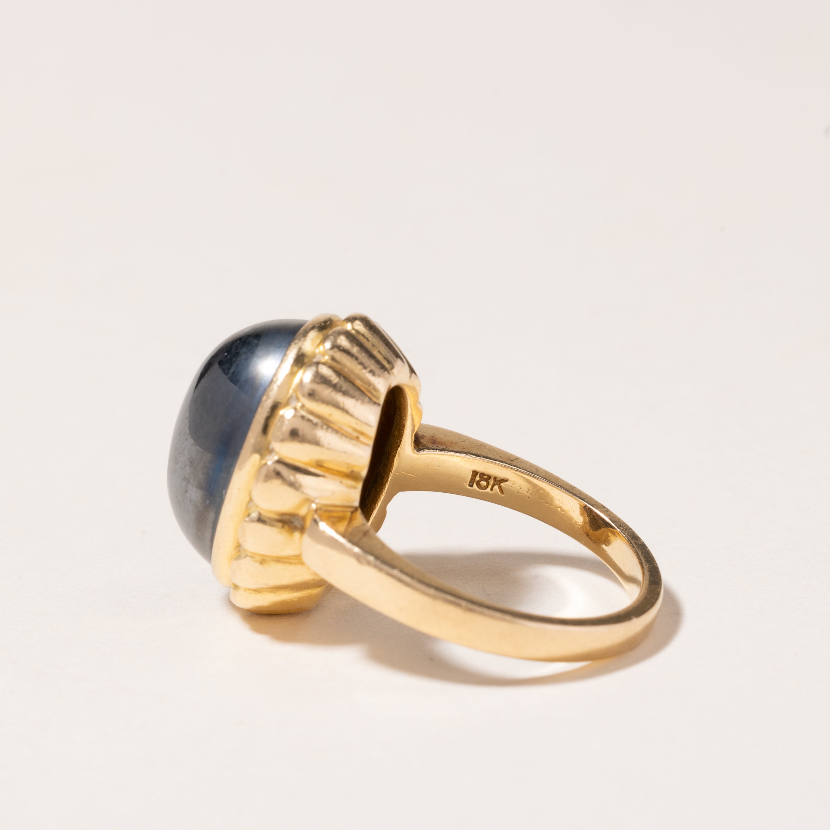 18K Yellow Gold Hematite Cocktail Ring | 20.67ct | SZ 6.25 |
