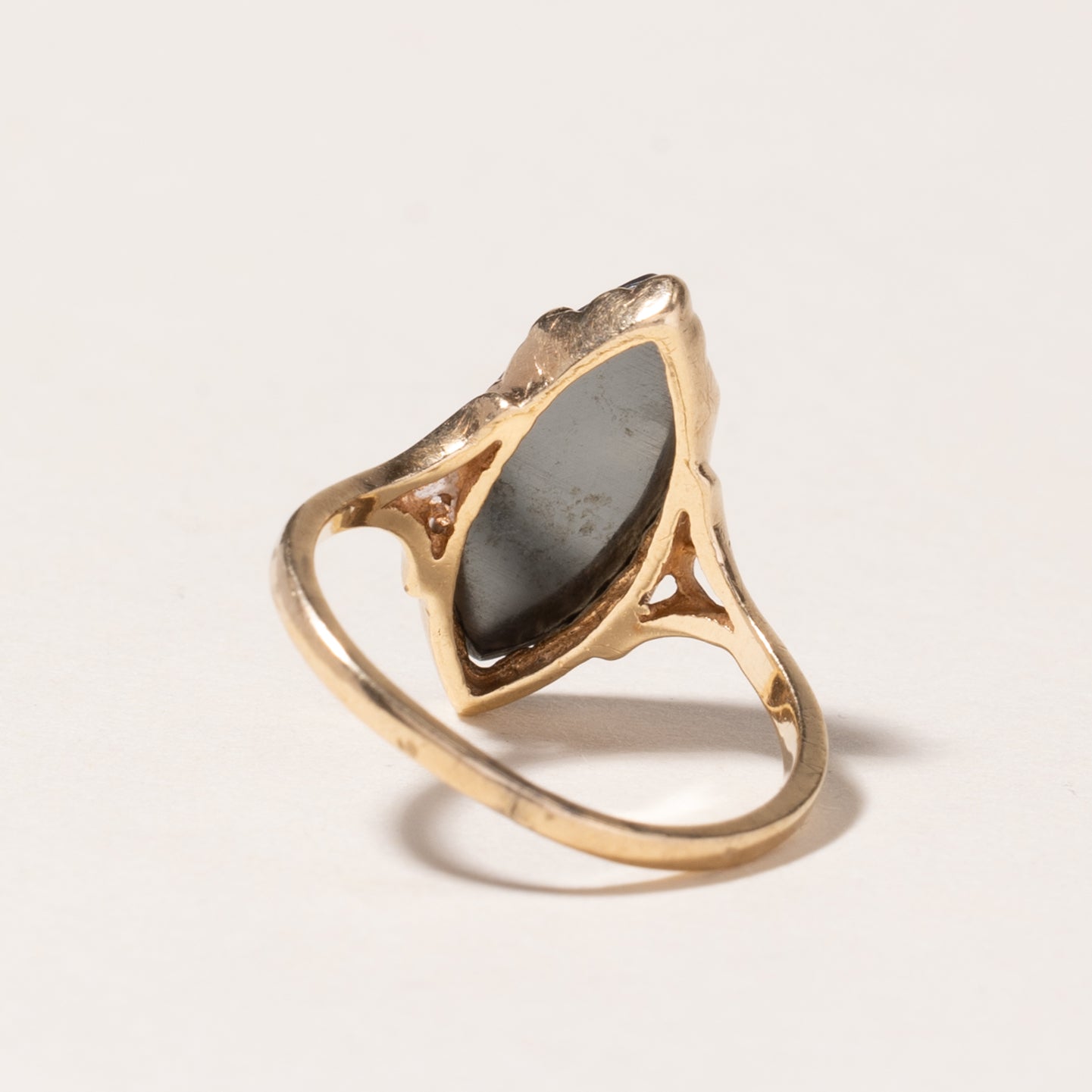 10K Yellow Gold Hematite Ring | 2.59ct | SZ 5.25 |