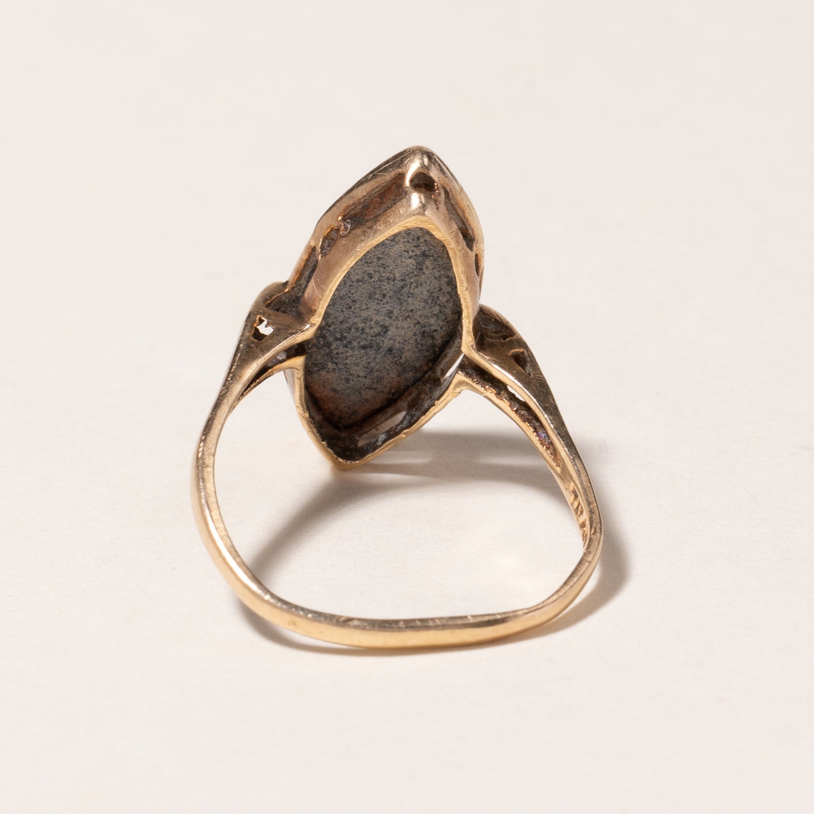 10K Yellow Gold Hematite Ring | 3.51ct | SZ 7 |