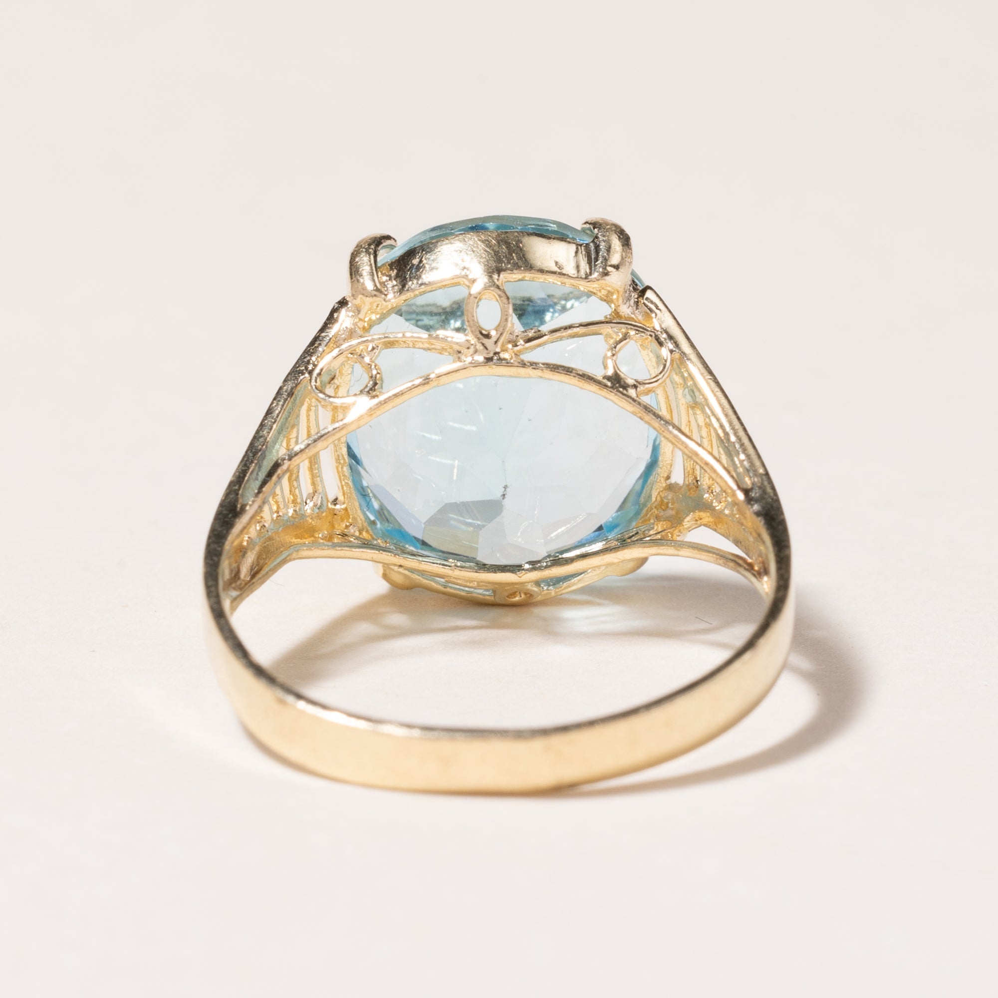 14K Yellow Gold Topaz Cocktail Ring | 9.30ct | SZ 6 |