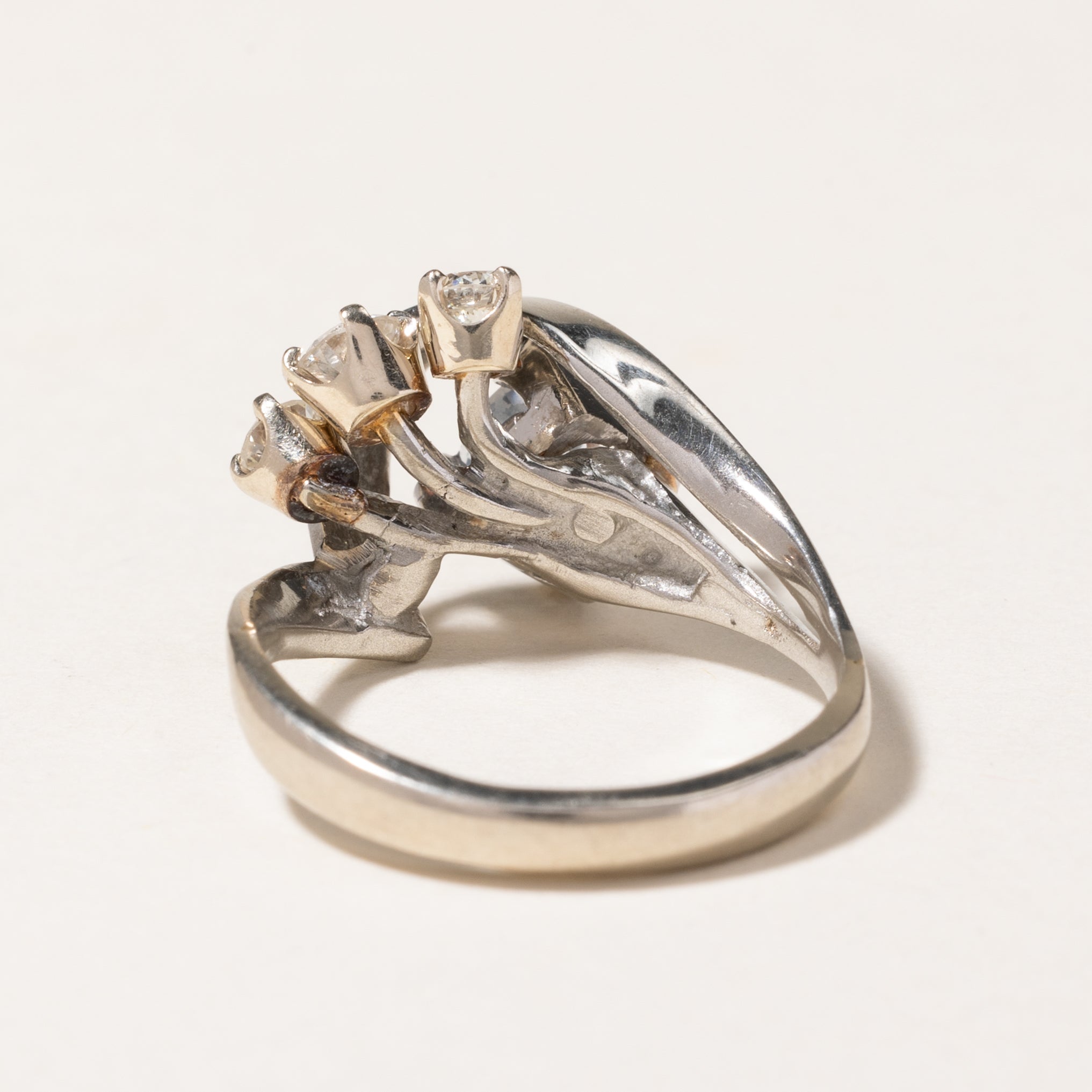 14K Sapphire & Diamond Abstract Ring | 1.19ct, 0.34ctw | SZ 6.5