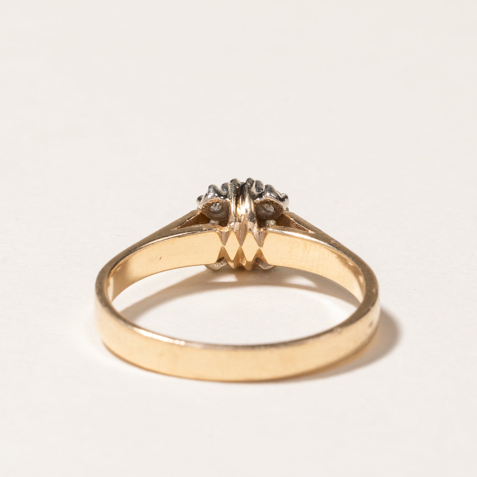 14K Sapphire & Diamond Halo Ring | 0.08ct, 0.12ctw | SZ 5