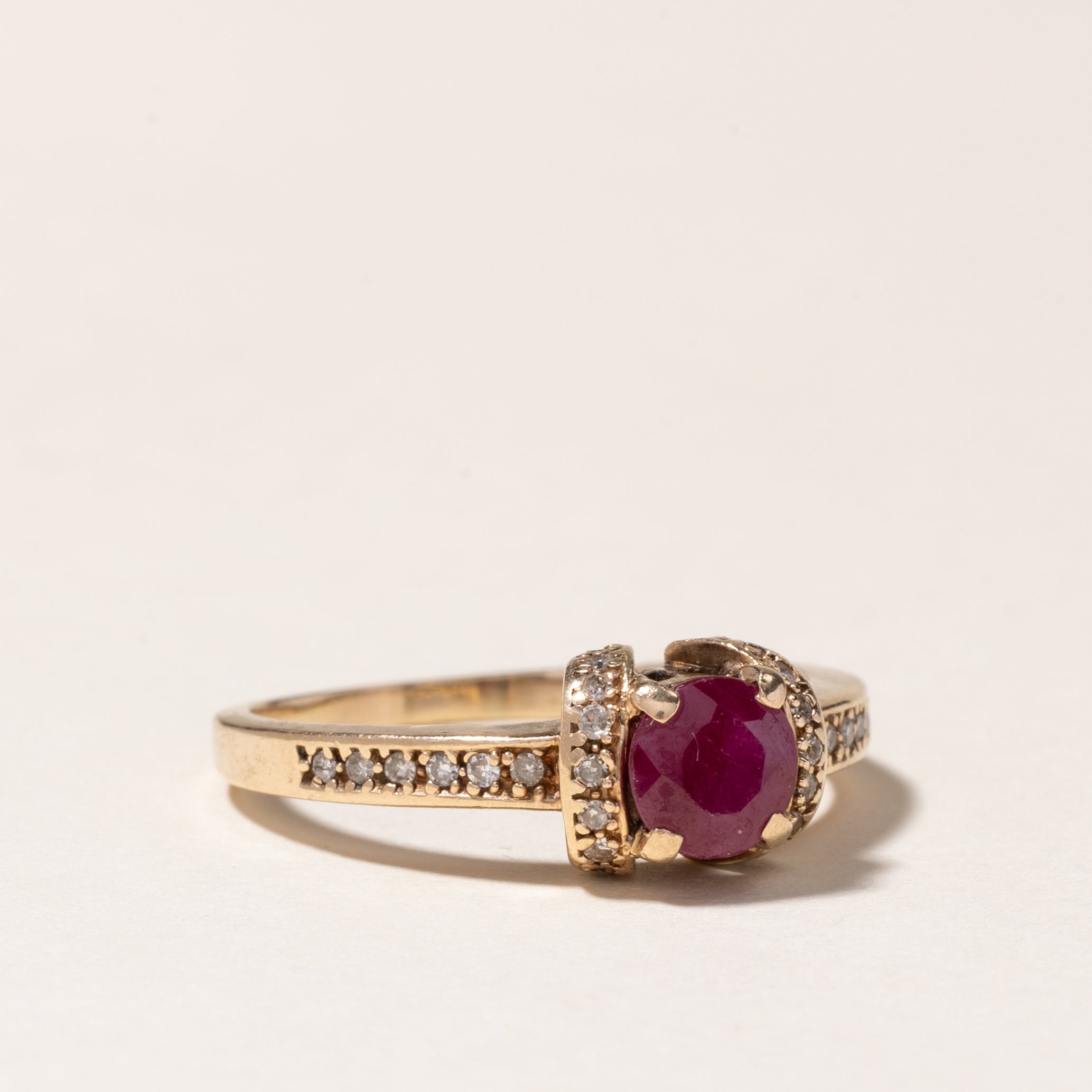 10K Ruby & Diamond Ring | 1.00ct, 0.15ctw | SZ 9.25