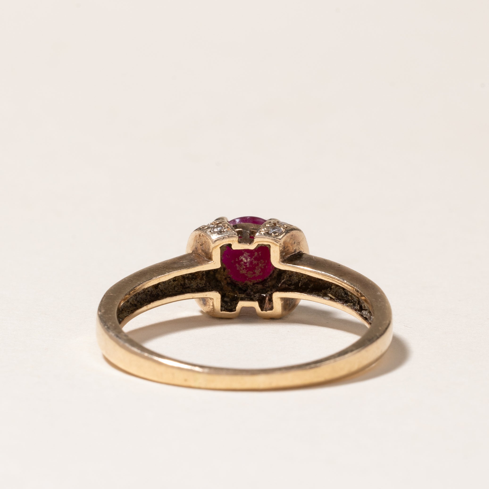 10K Ruby & Diamond Ring | 1.00ct, 0.15ctw | SZ 9.25