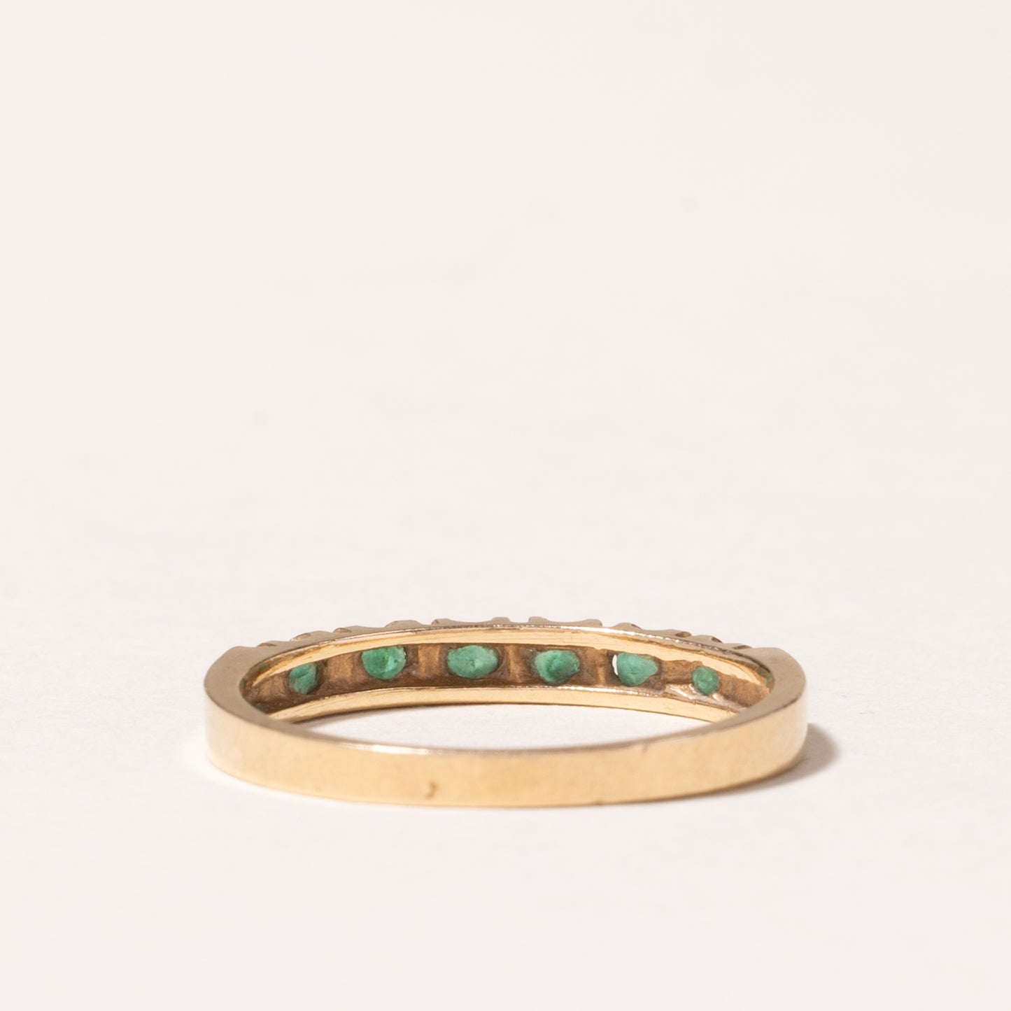 14k Six Stone Emerald Ring | 0.18ctw | SZ 6