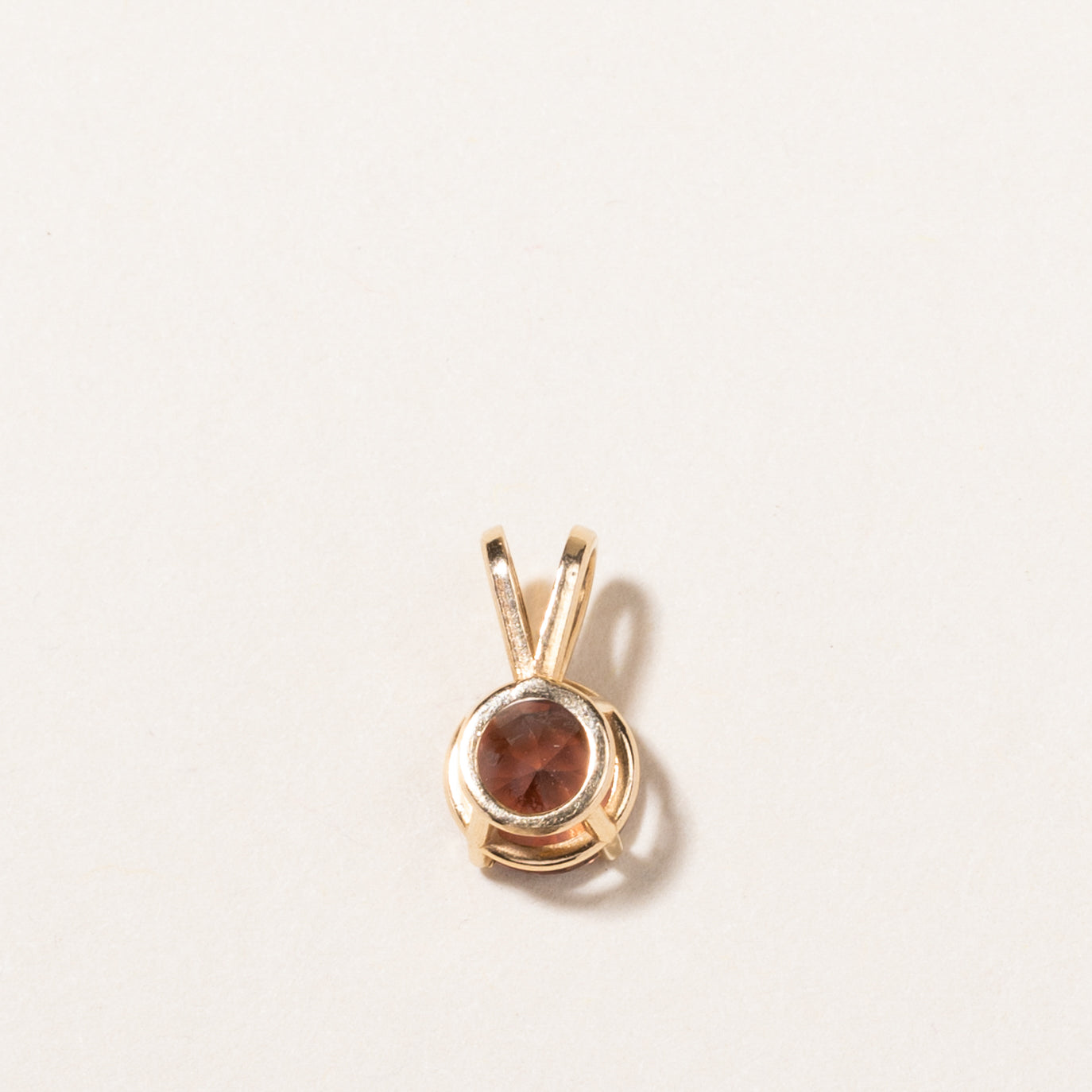 14K Round Pink Tourmaline Pendant | 0.63ct