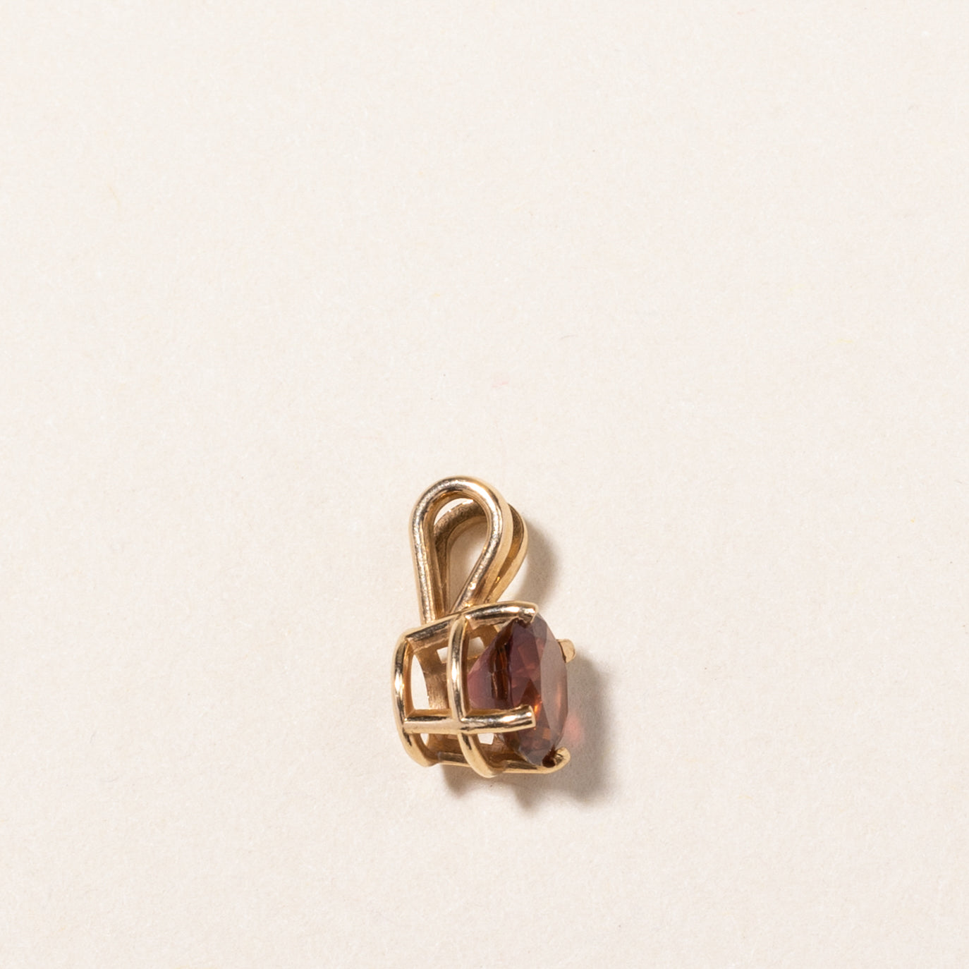 14K Round Pink Tourmaline Pendant | 0.63ct