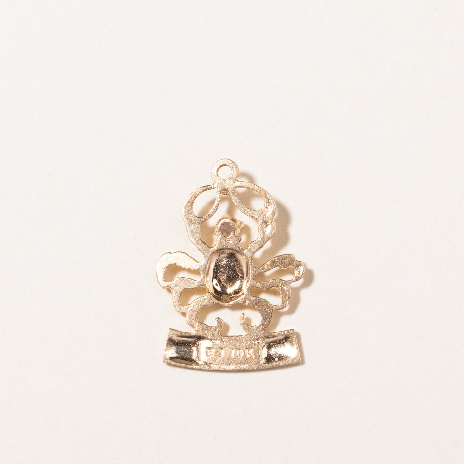 10K Synthetic Alexandrite Cancer Zodiac Pendant | 0.05ct