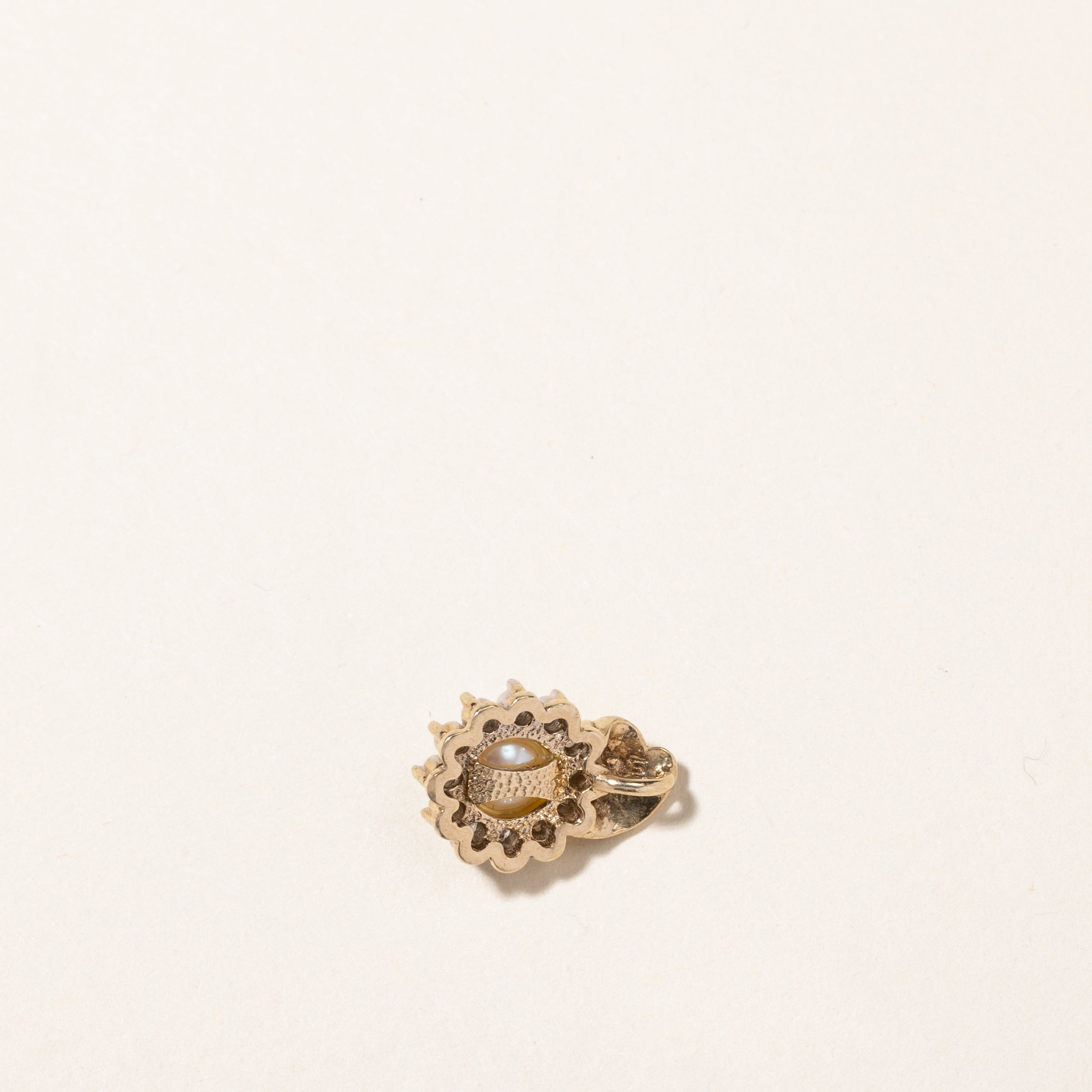 Pearl & Diamond Petal Pendant | 5.5mm, 0.02ctw |