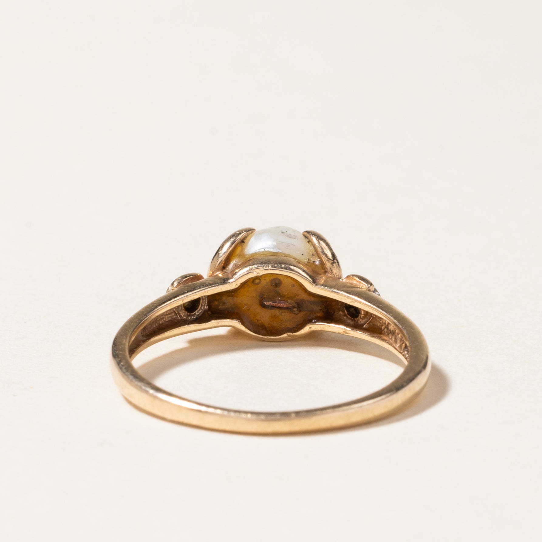 Pearl & Diamond Ring | 6.30mm, 0.03ctw | SZ 6.75