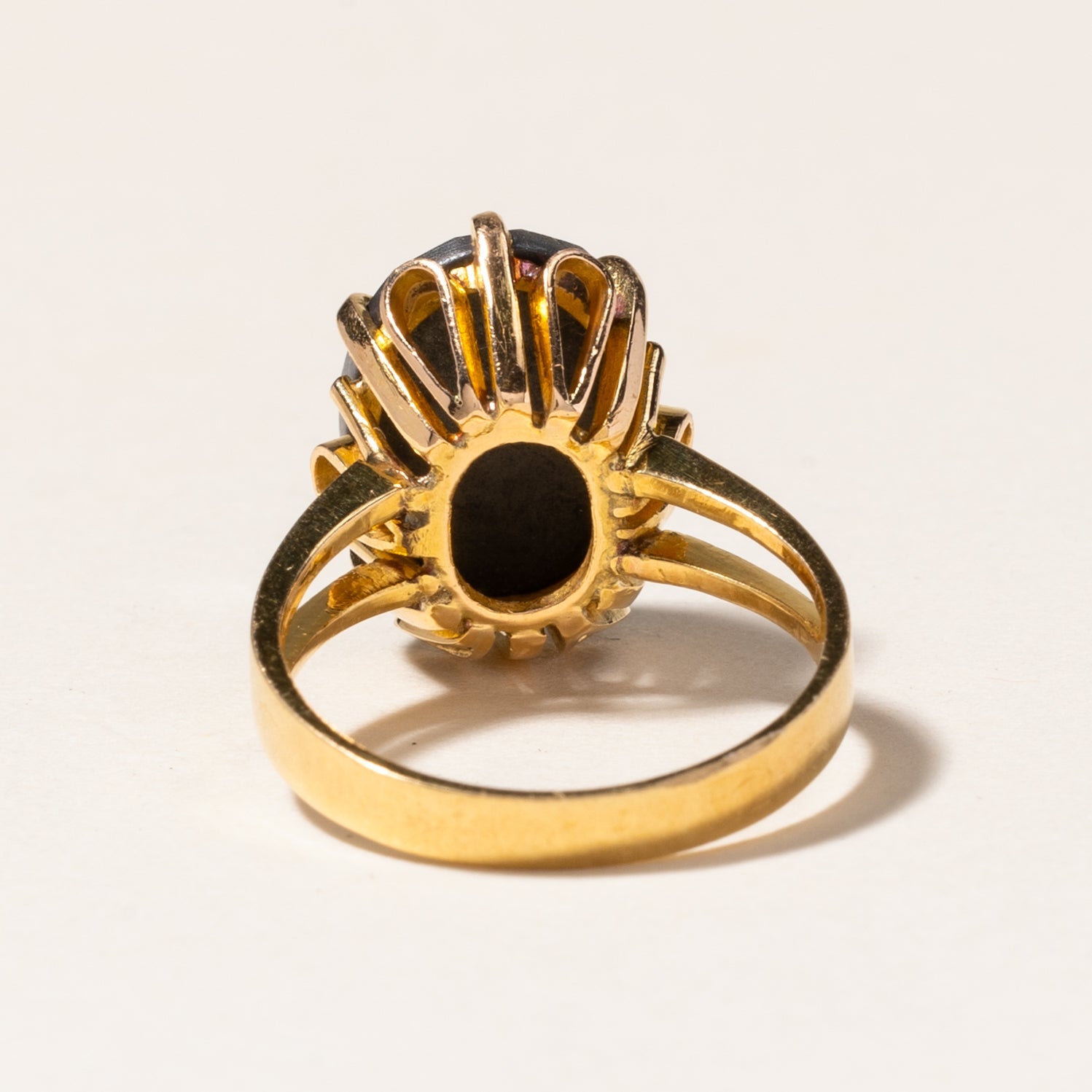 Oval Cut Hematite Cocktail Ring | 6.85ct | SZ 6