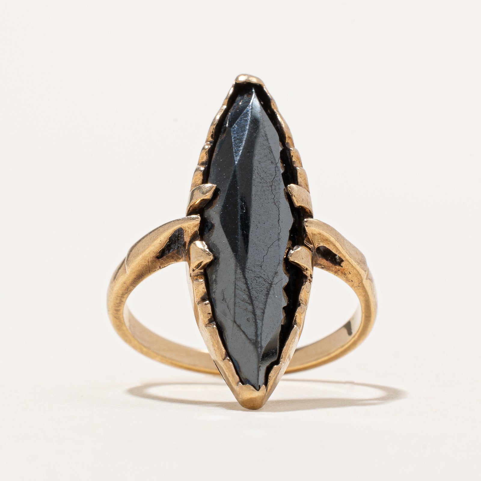 Hematite Navette Ring | 4.93ct | SZ 6