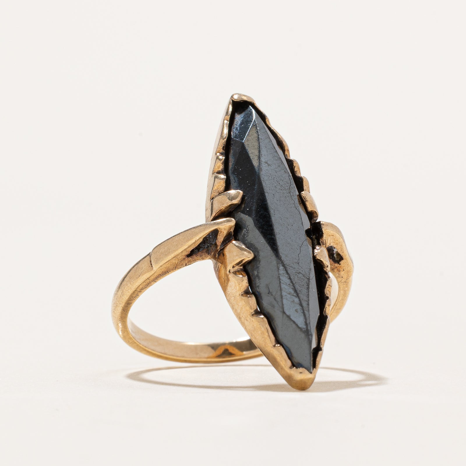 Hematite Navette Ring | 4.93ct | SZ 6