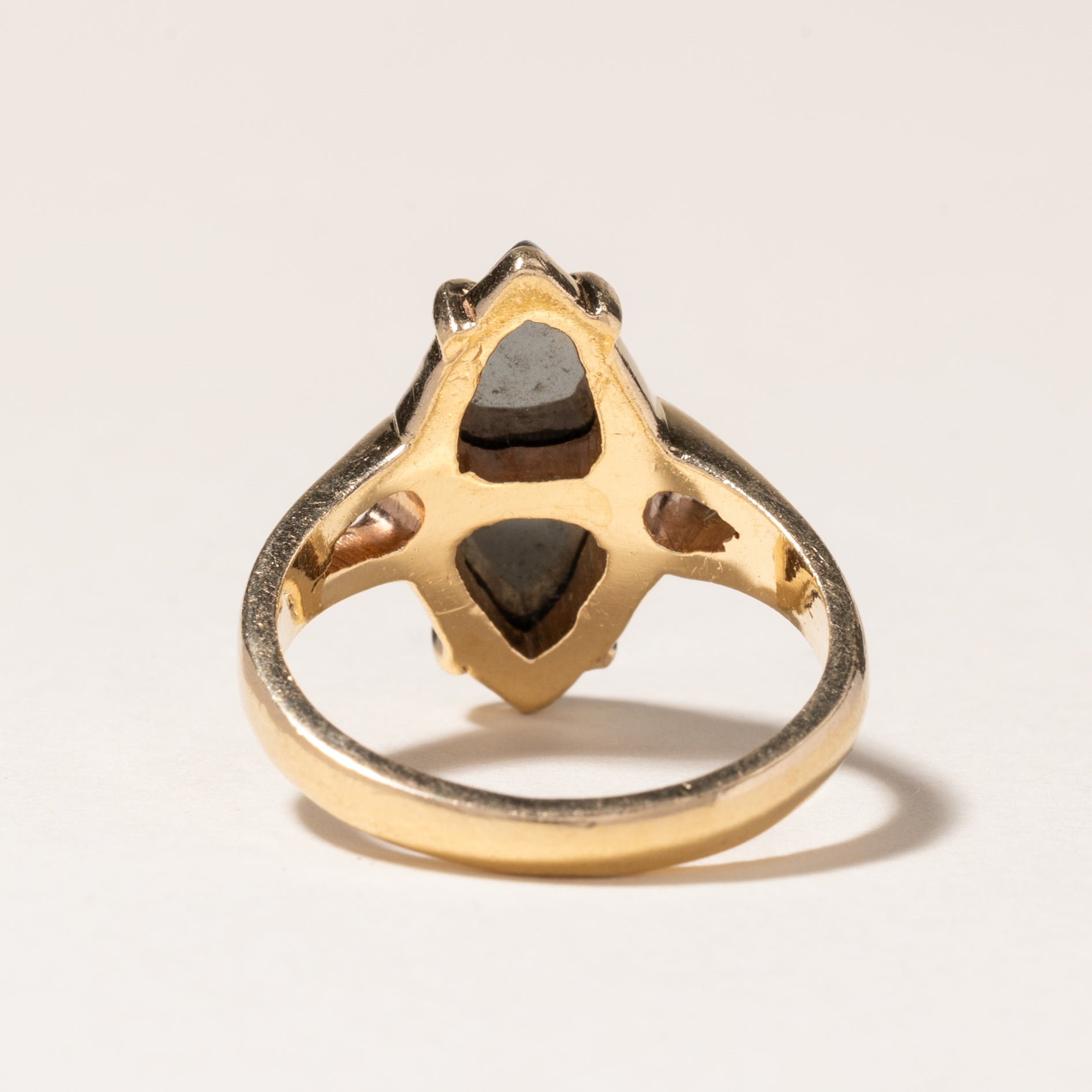 Marquise Cut Hematite Ring | 2.36ct | SZ 5.25