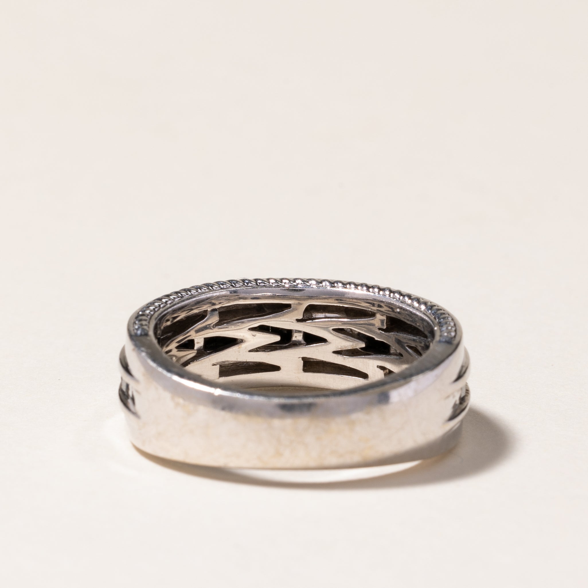 'Vera Wang' Semi Eternity Black Diamond Band | 1.00ctw | SZ 6.75