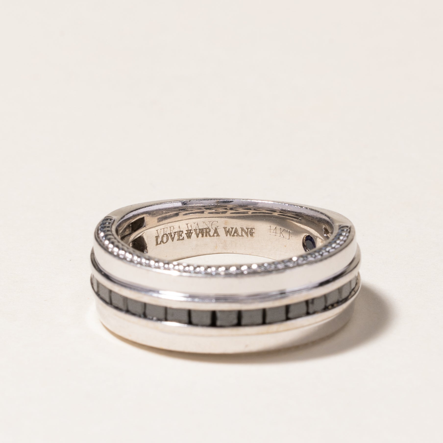 'Vera Wang' Semi Eternity Black Diamond Band | 1.00ctw | SZ 6.75