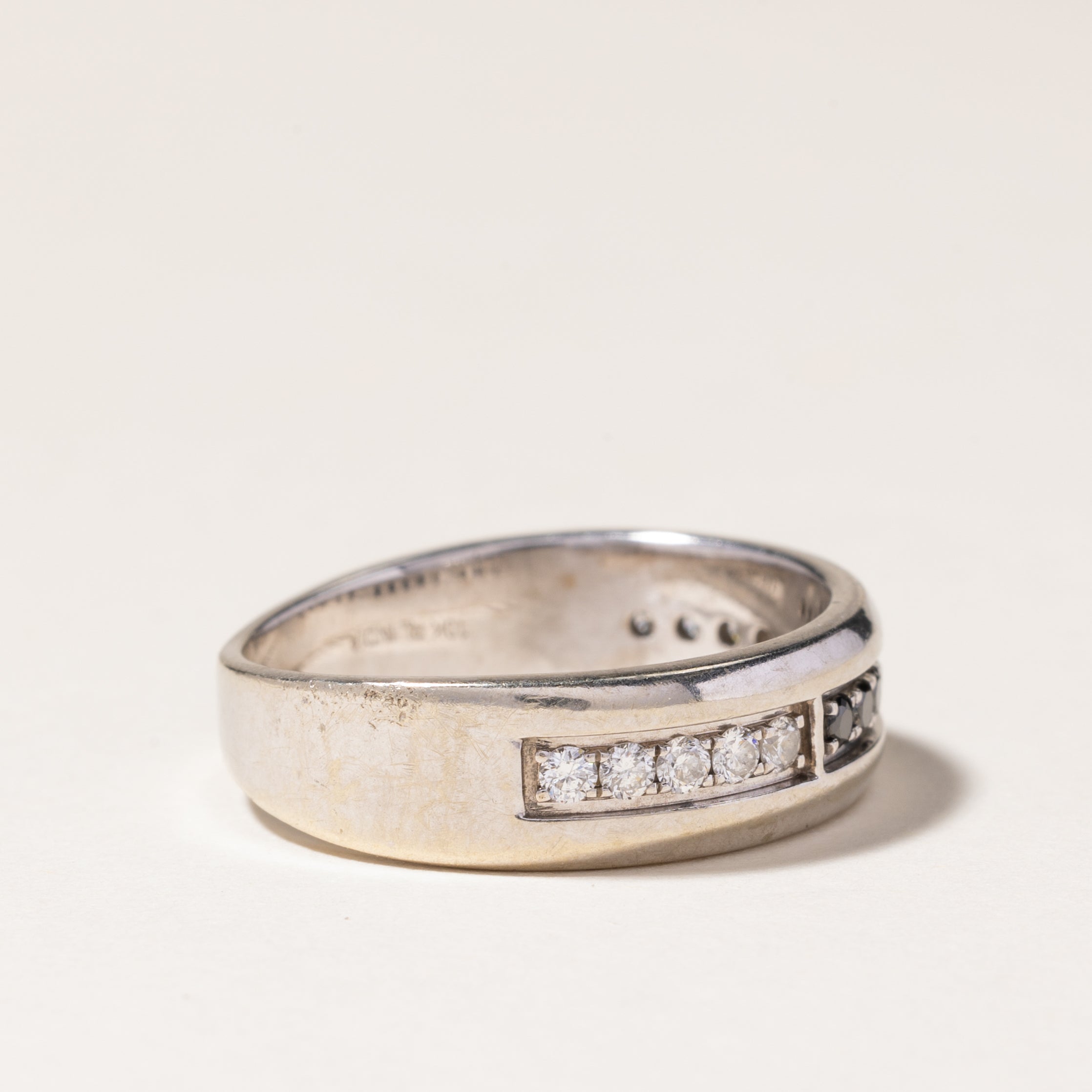 Black & White Diamond Band | 0.30ctw, 0.125ctw | SZ 9.75
