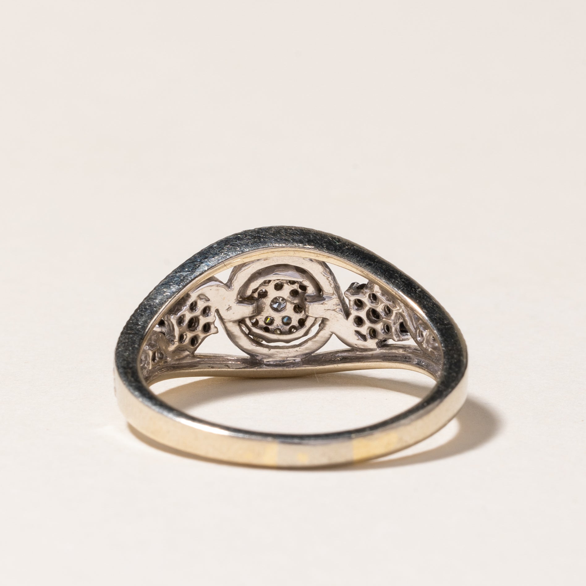 Black & White Diamond Multi Cluster Ring | 0.16ctw, 0.15ctw | SZ 8.5
