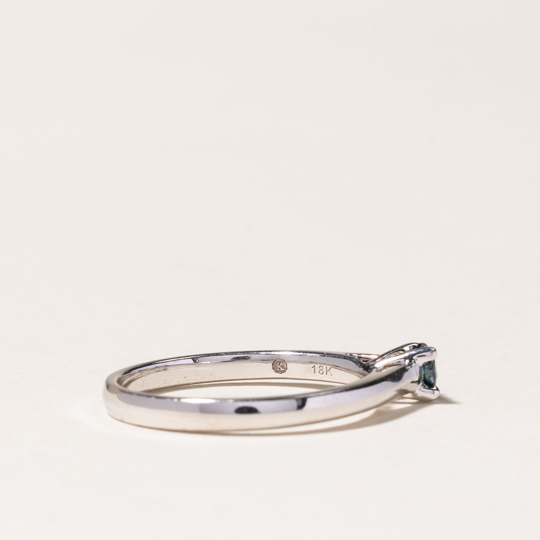 Solitaire Blue Diamond Ring | 0.20ct | SZ 6.25