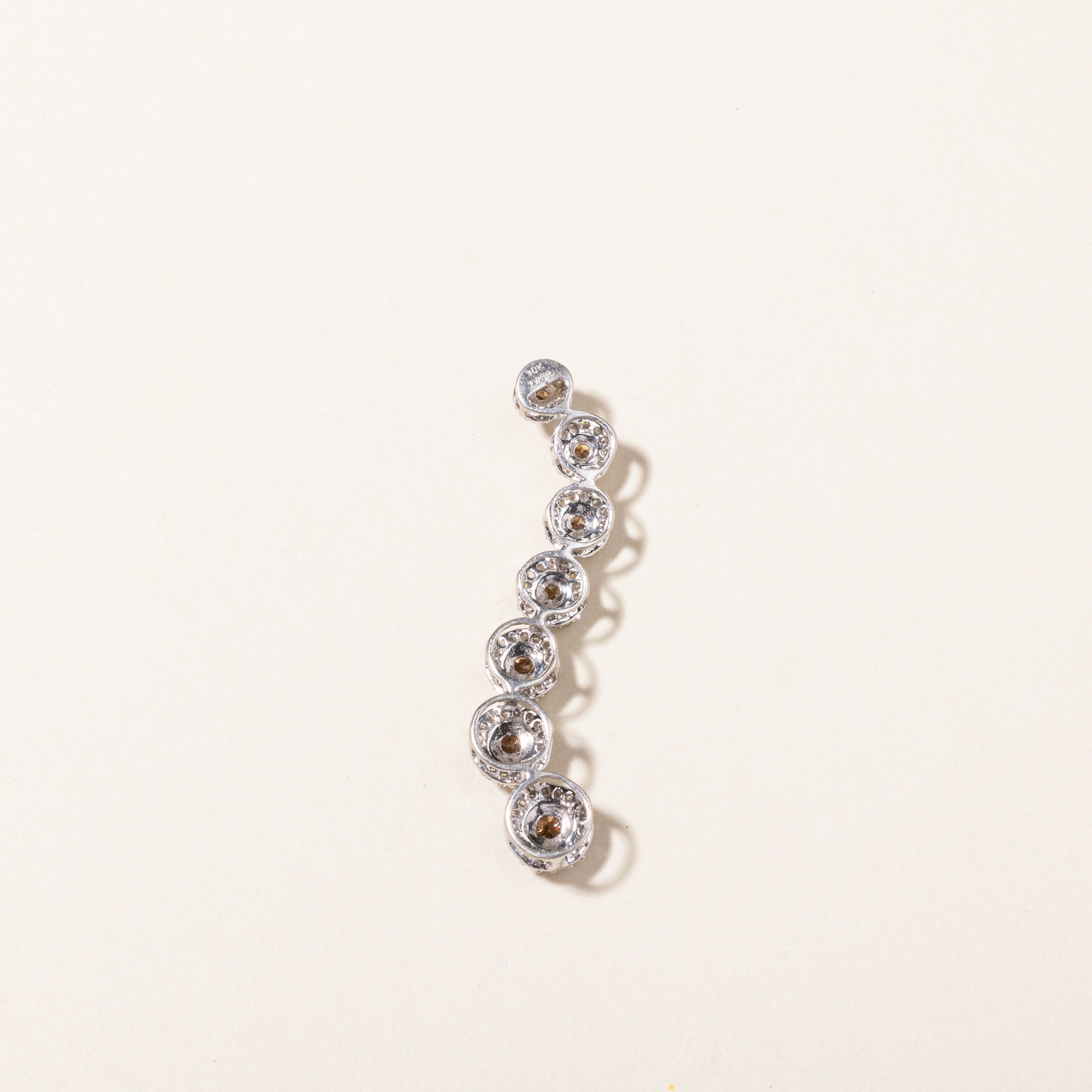 Brown & White Diamond Drop Pendant | 2.72ctw, 0.48ctw