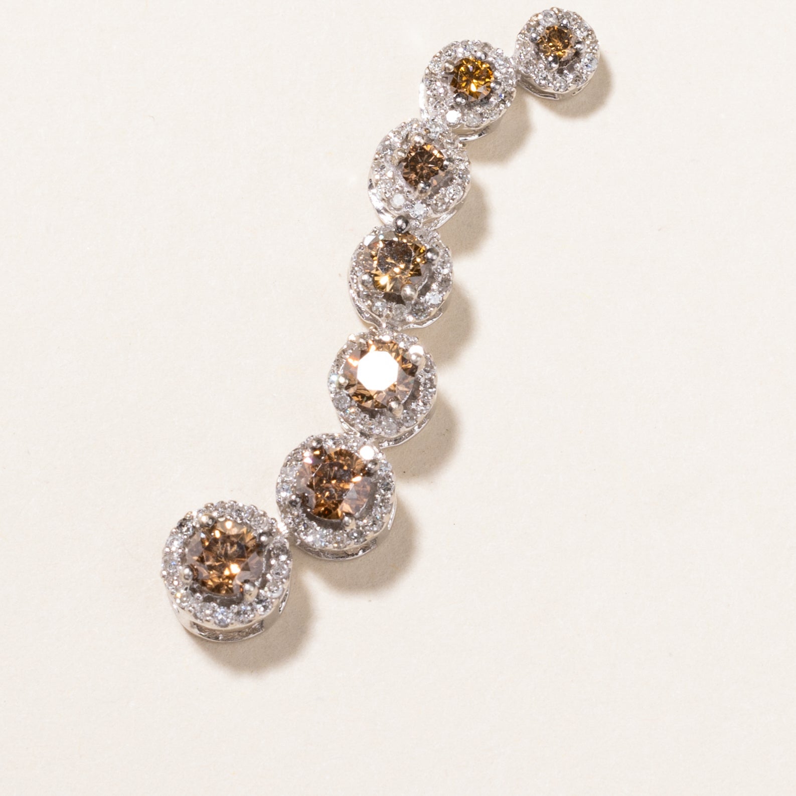 Brown & White Diamond Drop Pendant | 2.72ctw, 0.48ctw