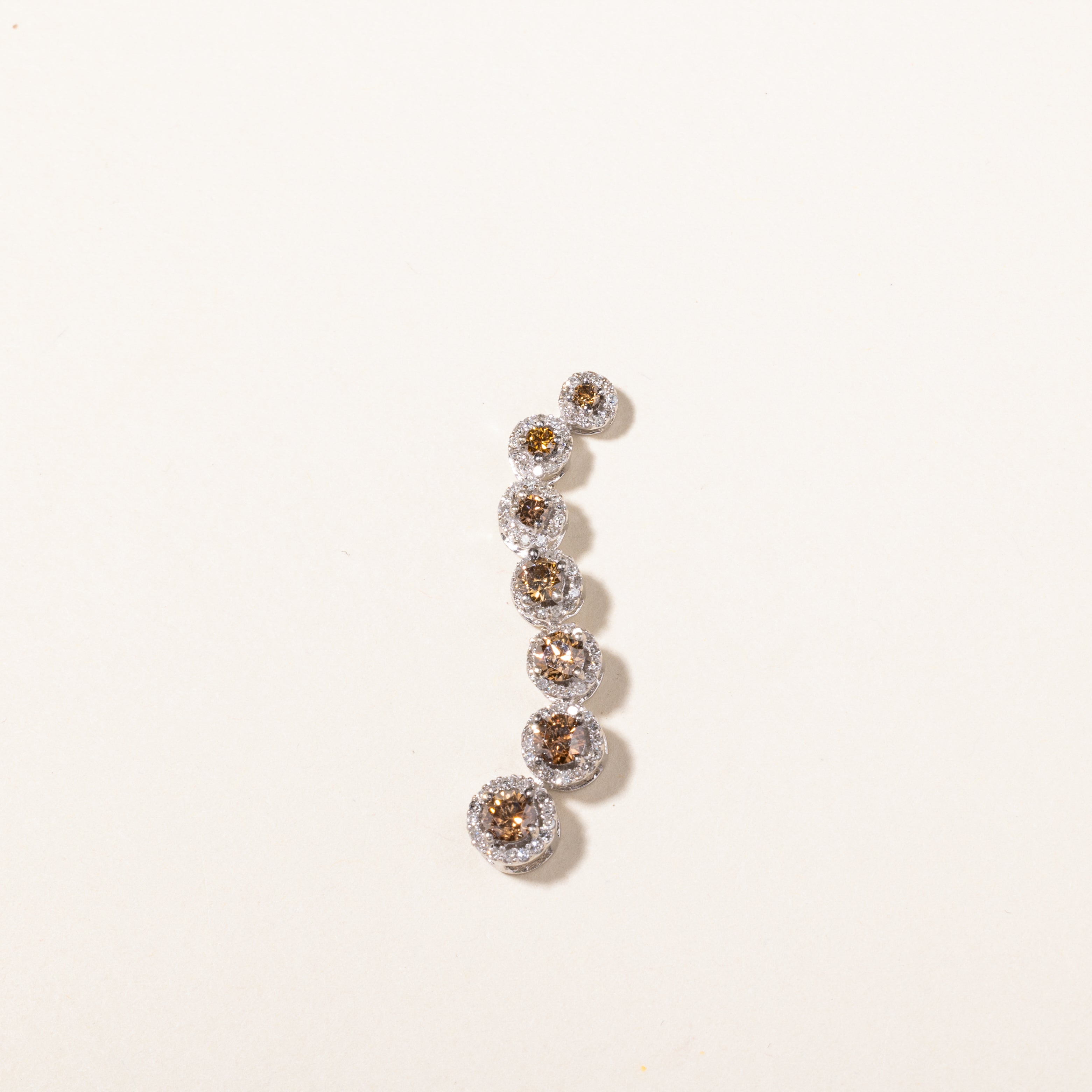 Brown & White Diamond Drop Pendant | 2.72ctw, 0.48ctw