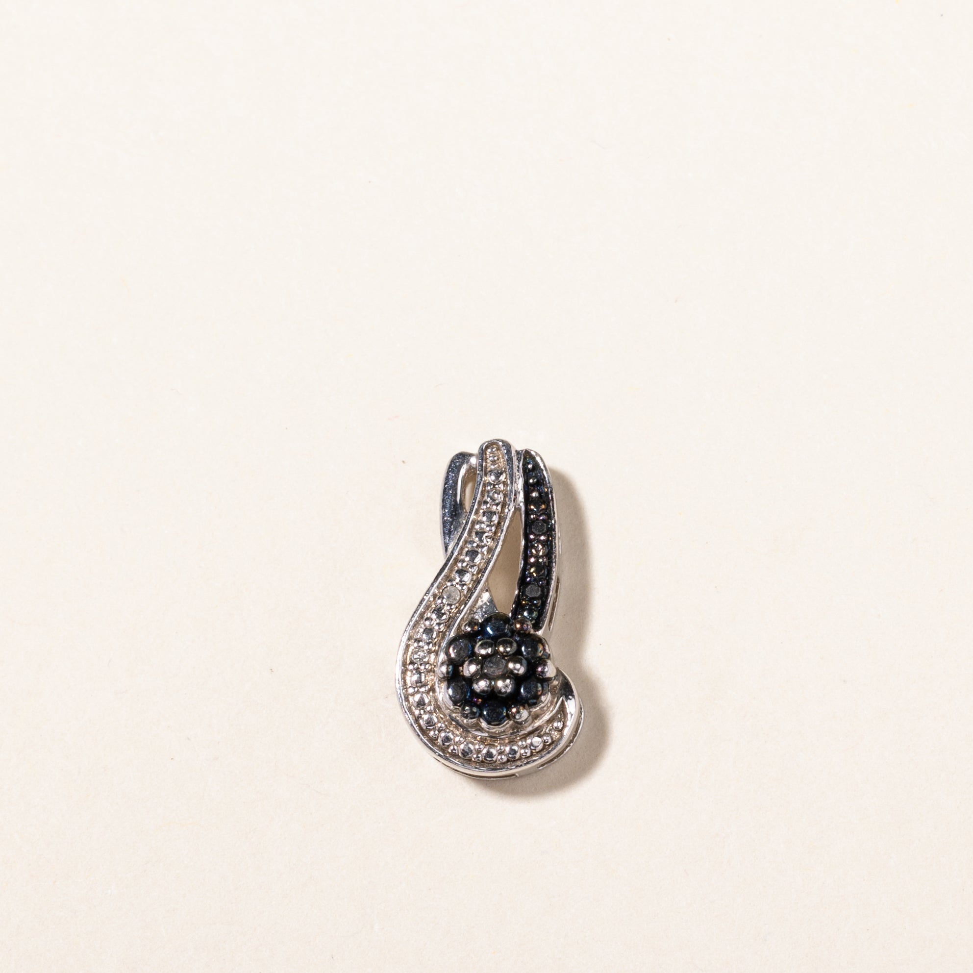 Black & White Diamond Cluster Pendant | 0.03ctw, 0.01ctw |