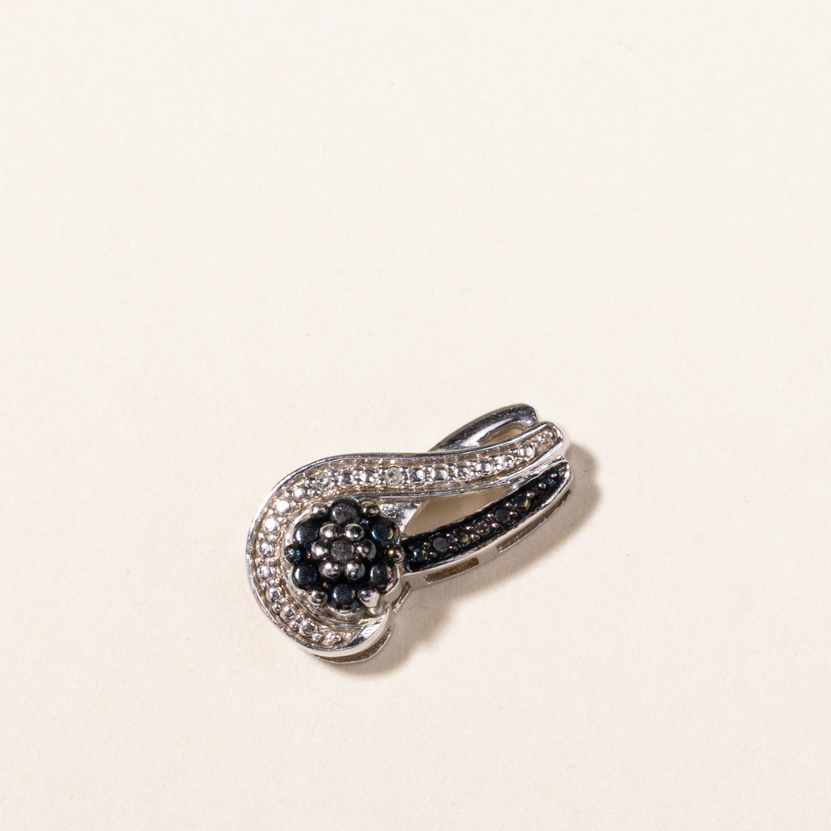 Black & White Diamond Cluster Pendant | 0.03ctw, 0.01ctw |