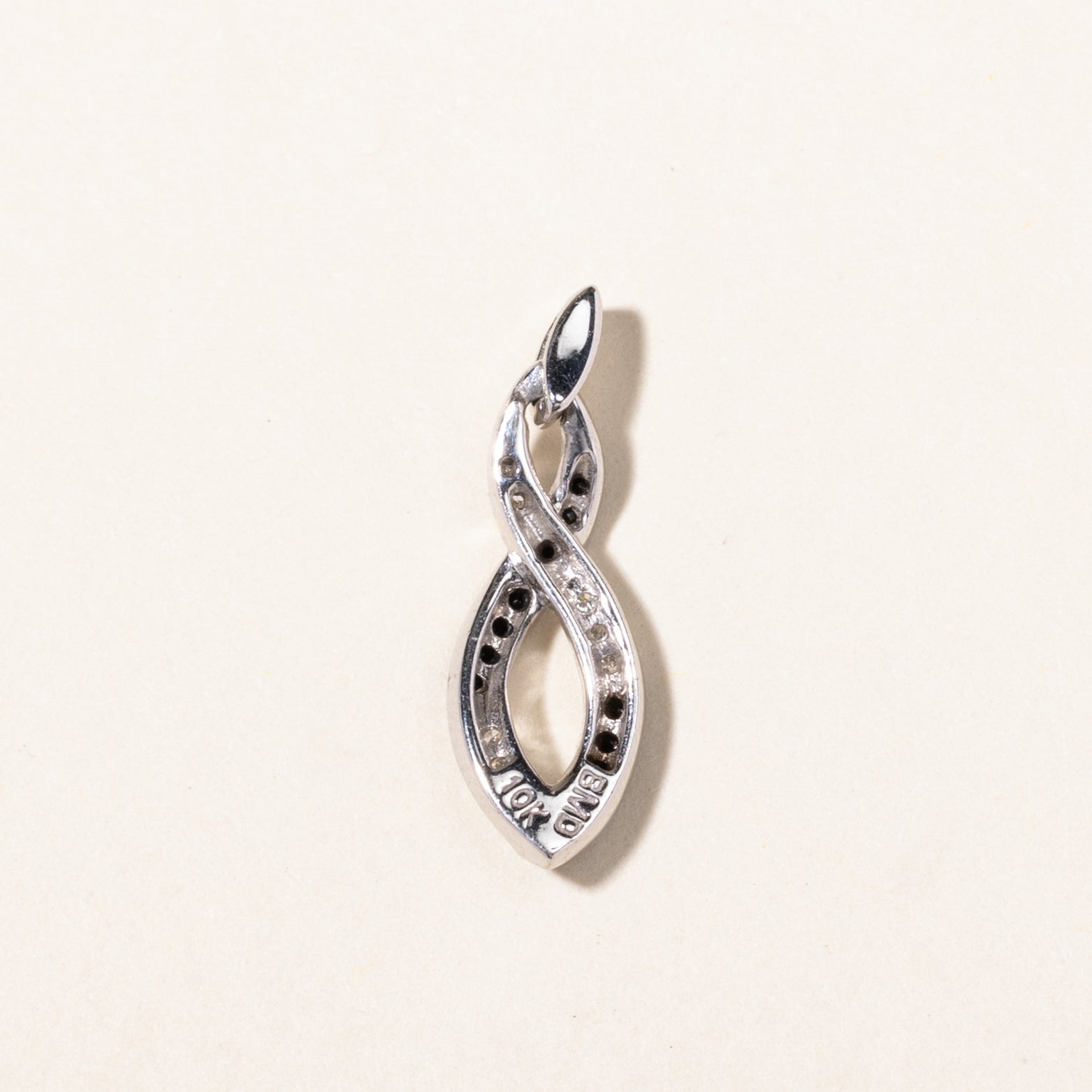 Black & White Diamond Infinity Pendant | 0.065ctw, 0.04ctw