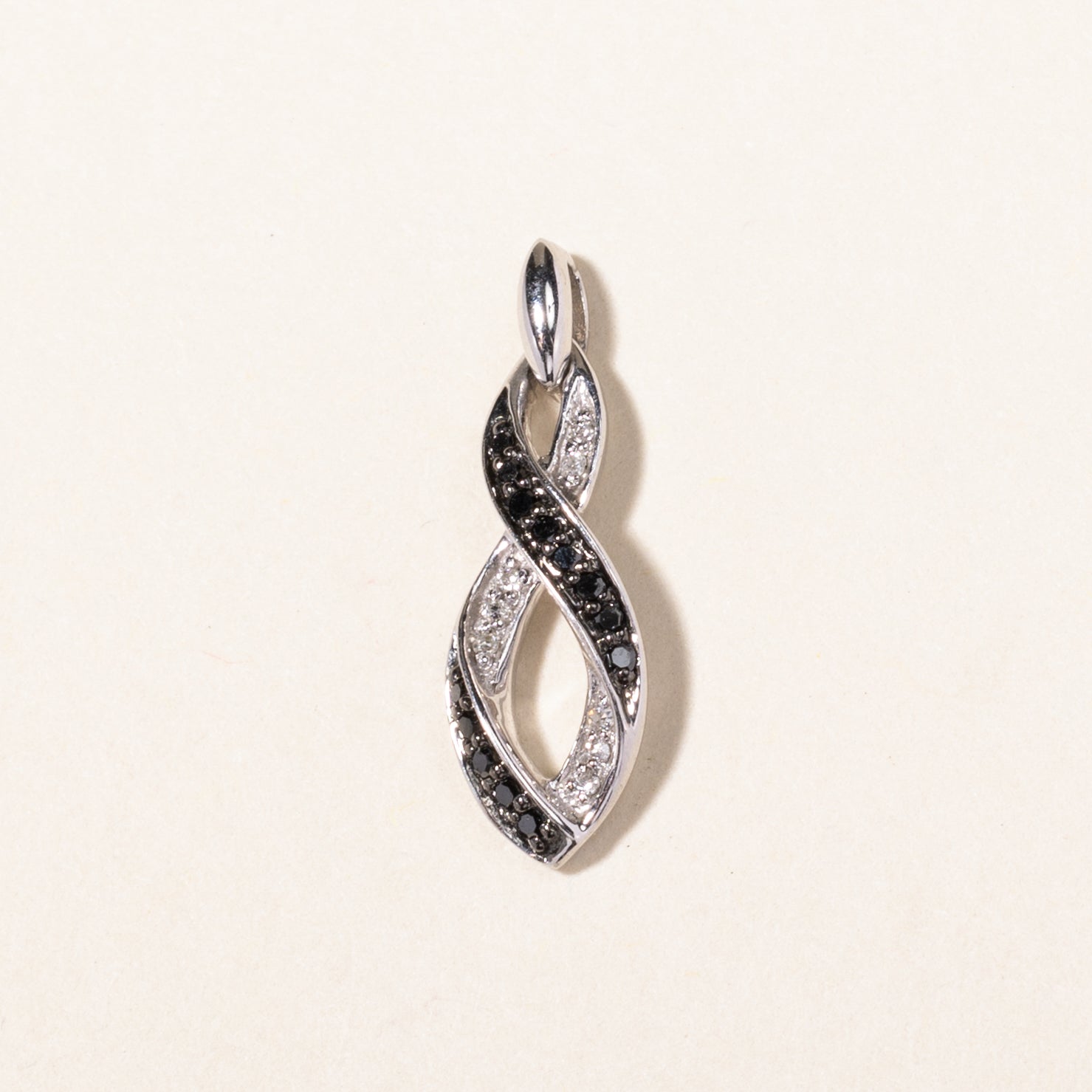 Black & White Diamond Infinity Pendant | 0.065ctw, 0.04ctw