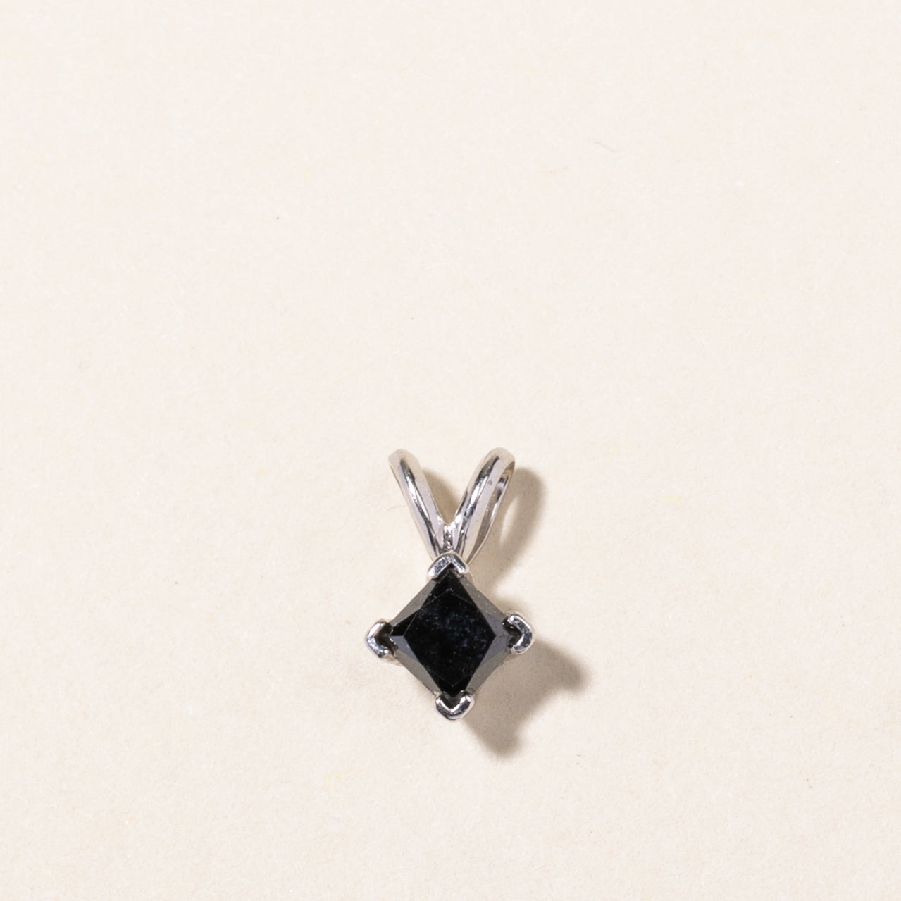 Princess Cut Black Diamond Pendant | 0.356ct