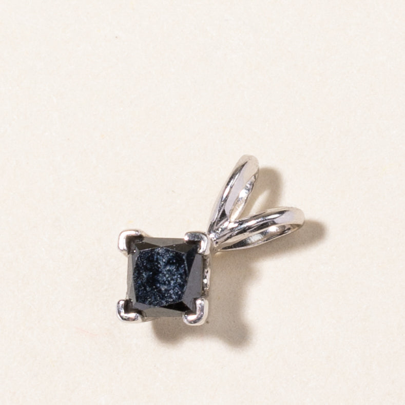 Princess Cut Black Diamond Pendant | 0.356ct
