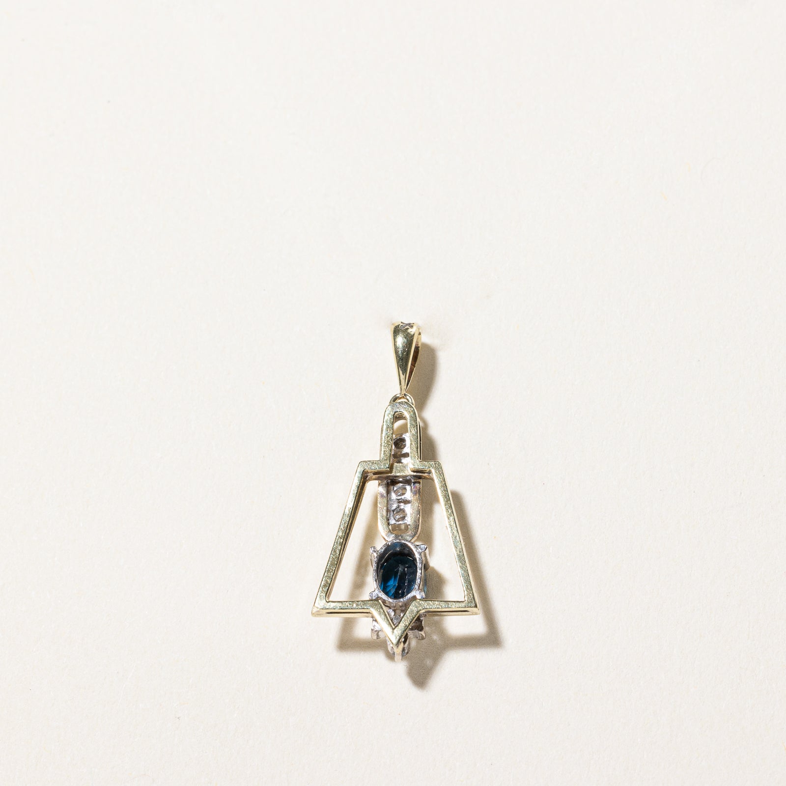 Blue Sapphire & Diamond Pendant | 0.45ct, 0.09ctw |