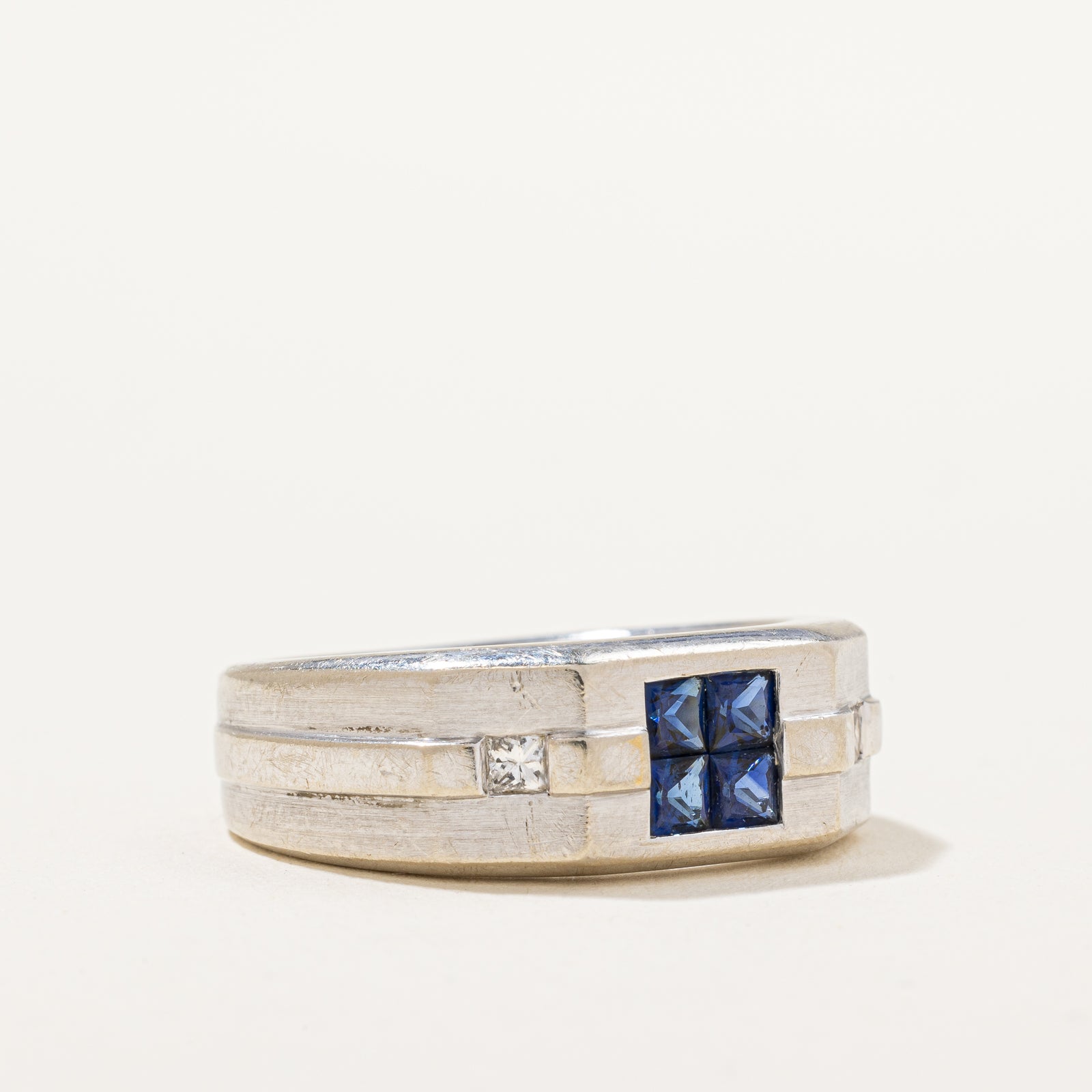 Blue Sapphire & Diamond Ring | 0.72ctw, 0.10ctw | SZ 10.25 |