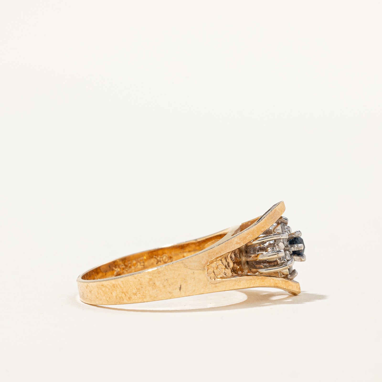 Diamond & Blue Sapphire Ring | 0.10ctw, 0.06ct | SZ 6.75 |