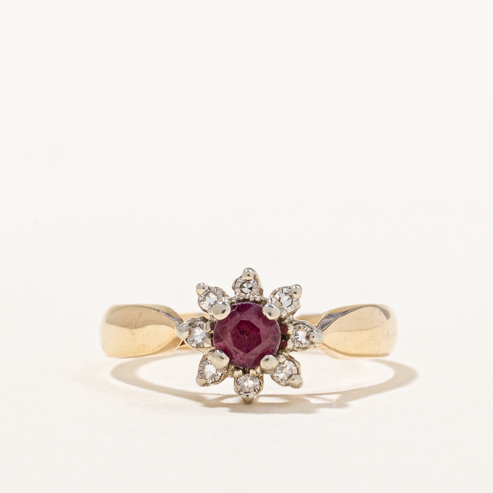 Ruby & Diamond Ring | 0.35ct, 0.08ctw | SZ 5.25 |
